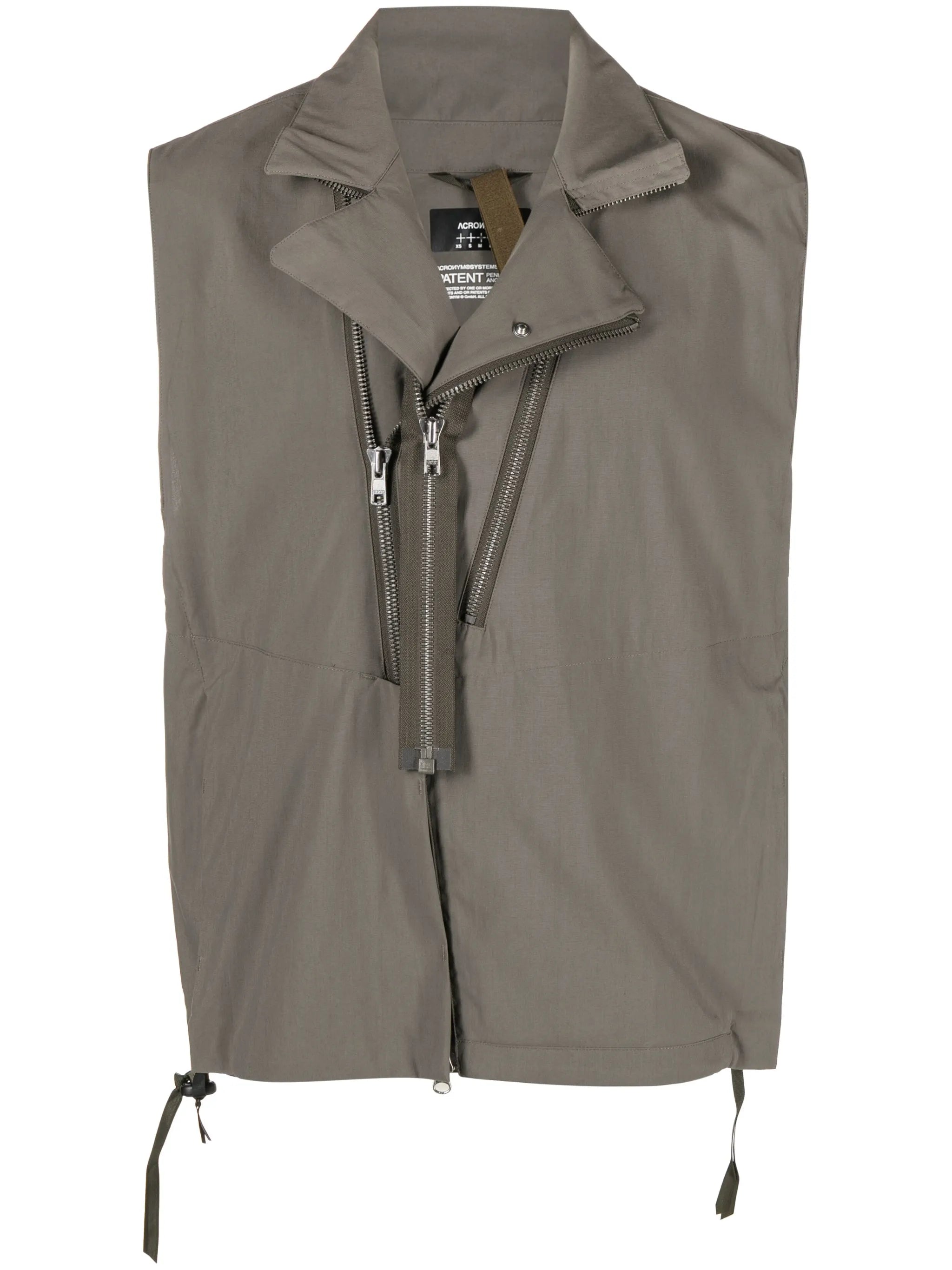water-repellent zip-up vest
