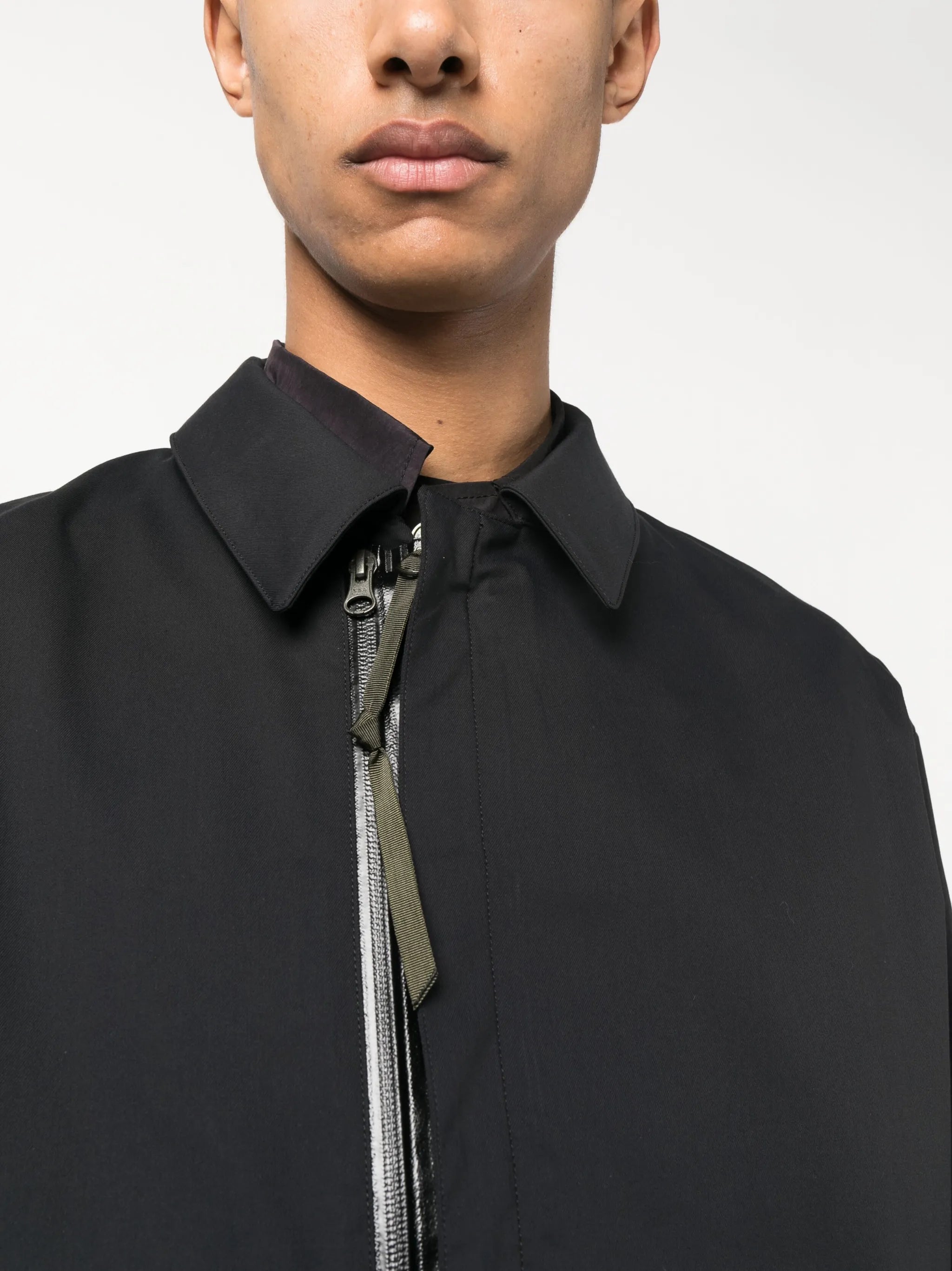 off-centre zip-up jacket
