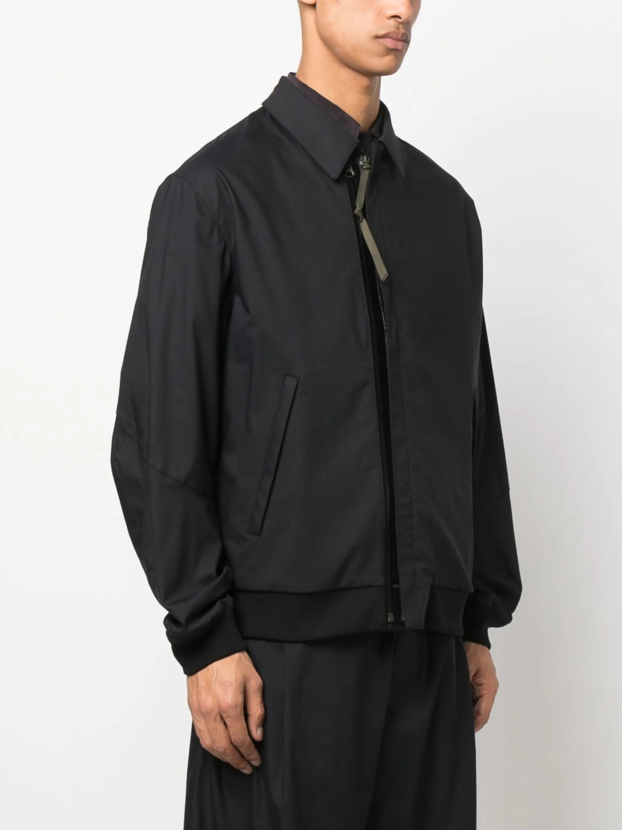 off-centre zip-up jacket