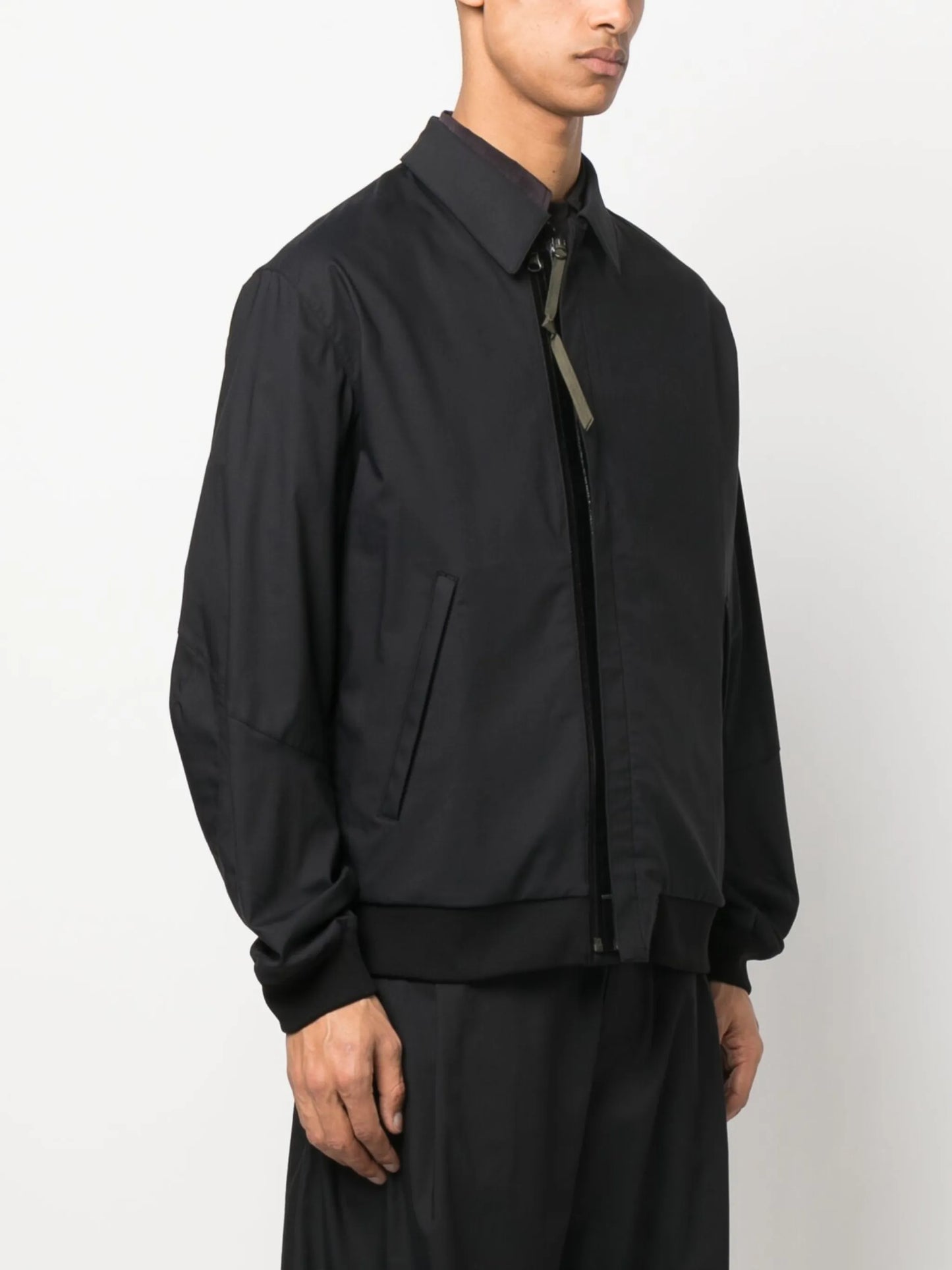 off-centre zip-up jacket