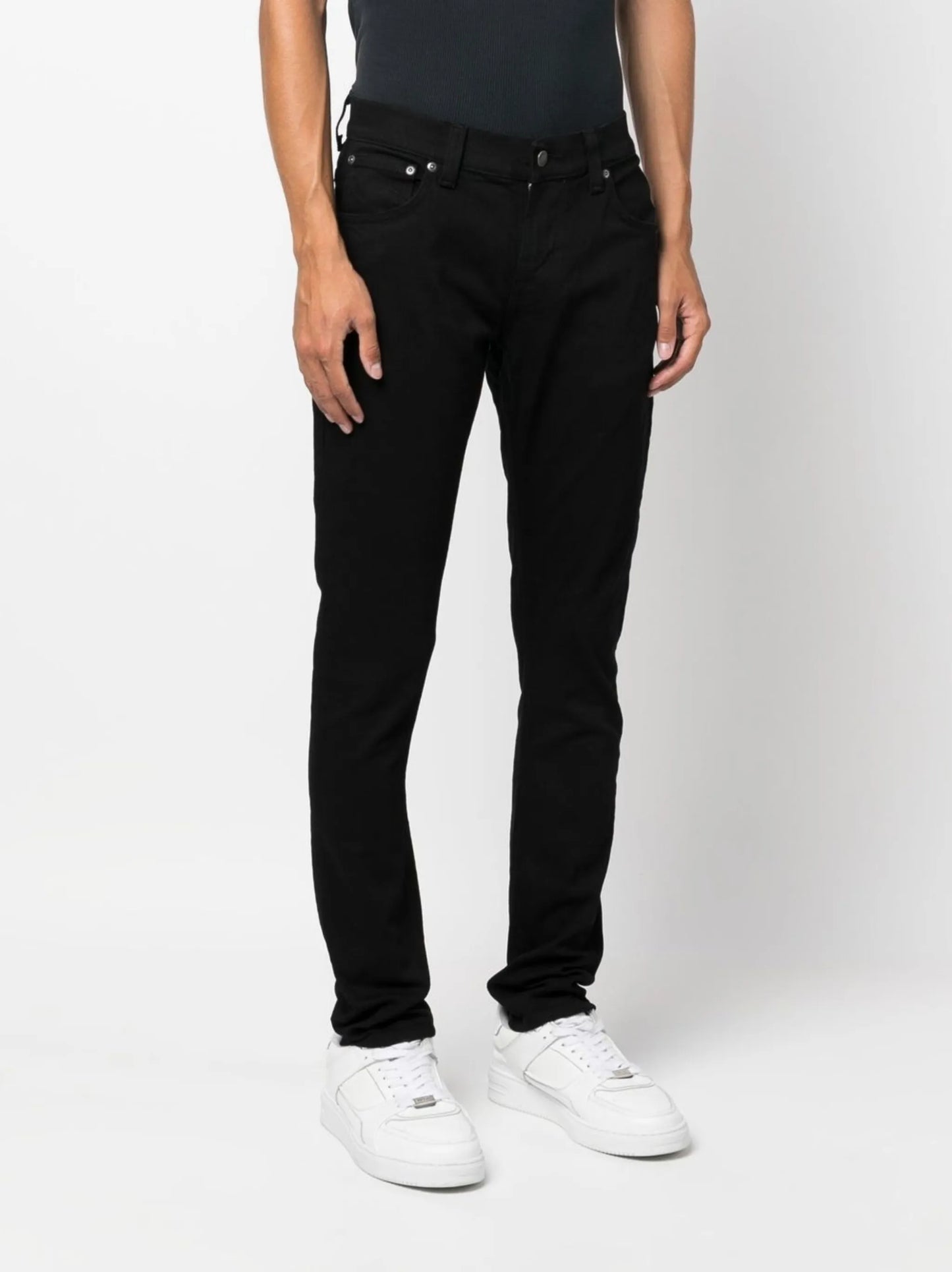 skinny-cut denim jeans