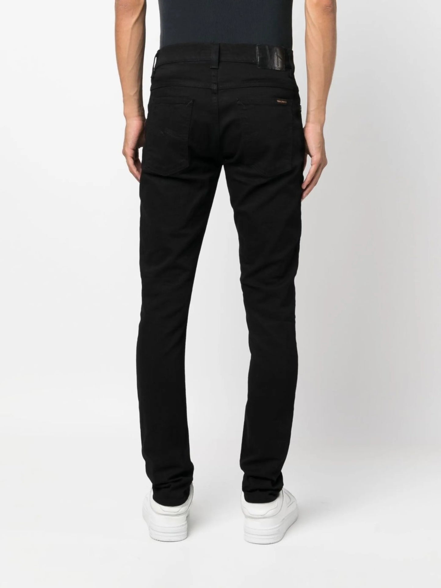 skinny-cut denim jeans