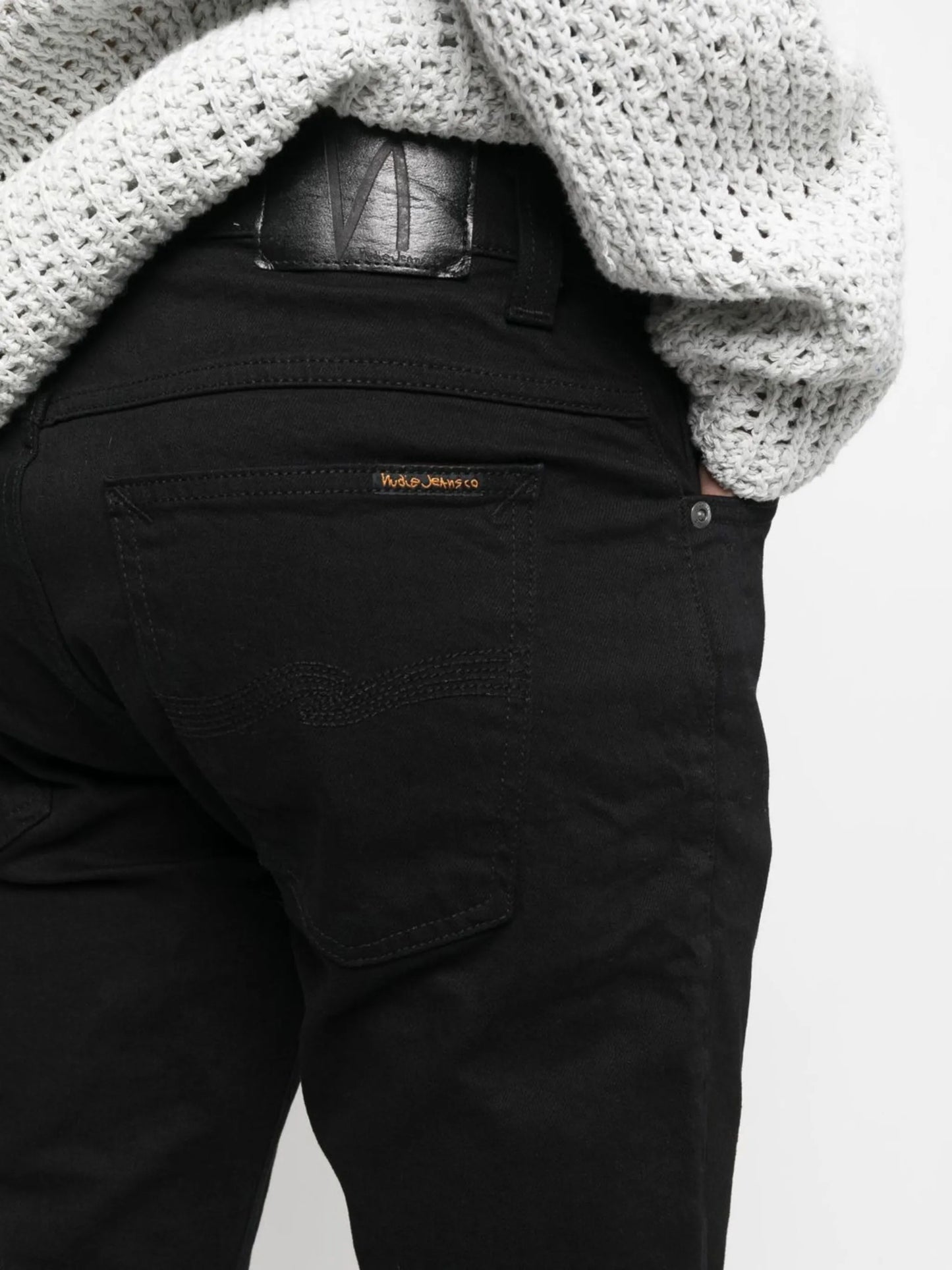 skinny-cut denim jeans