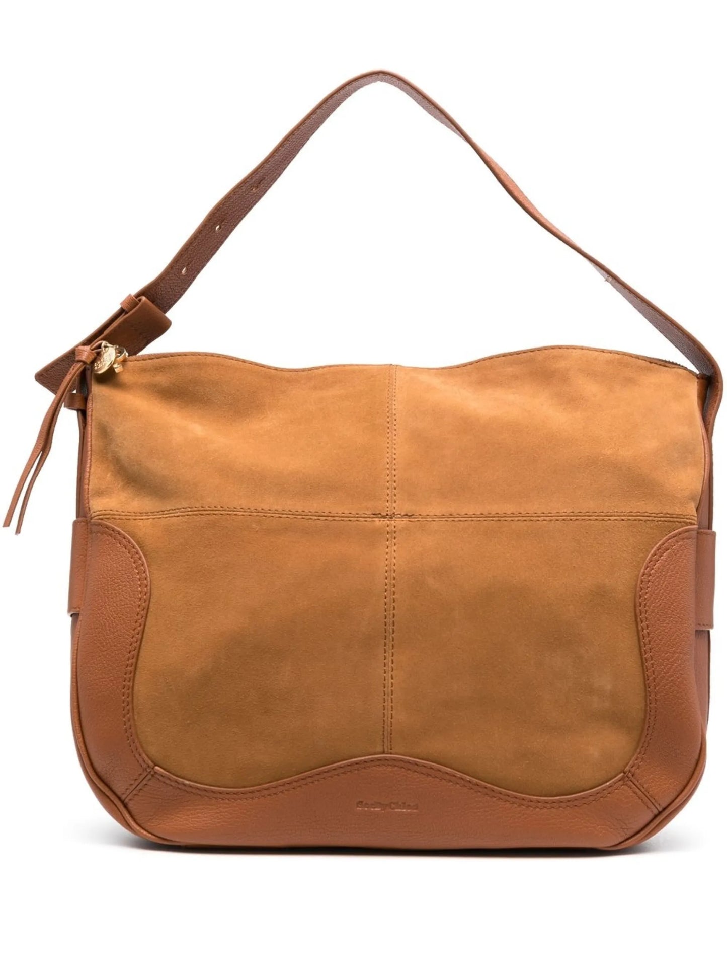 Hana panelled-leather shoulder bag