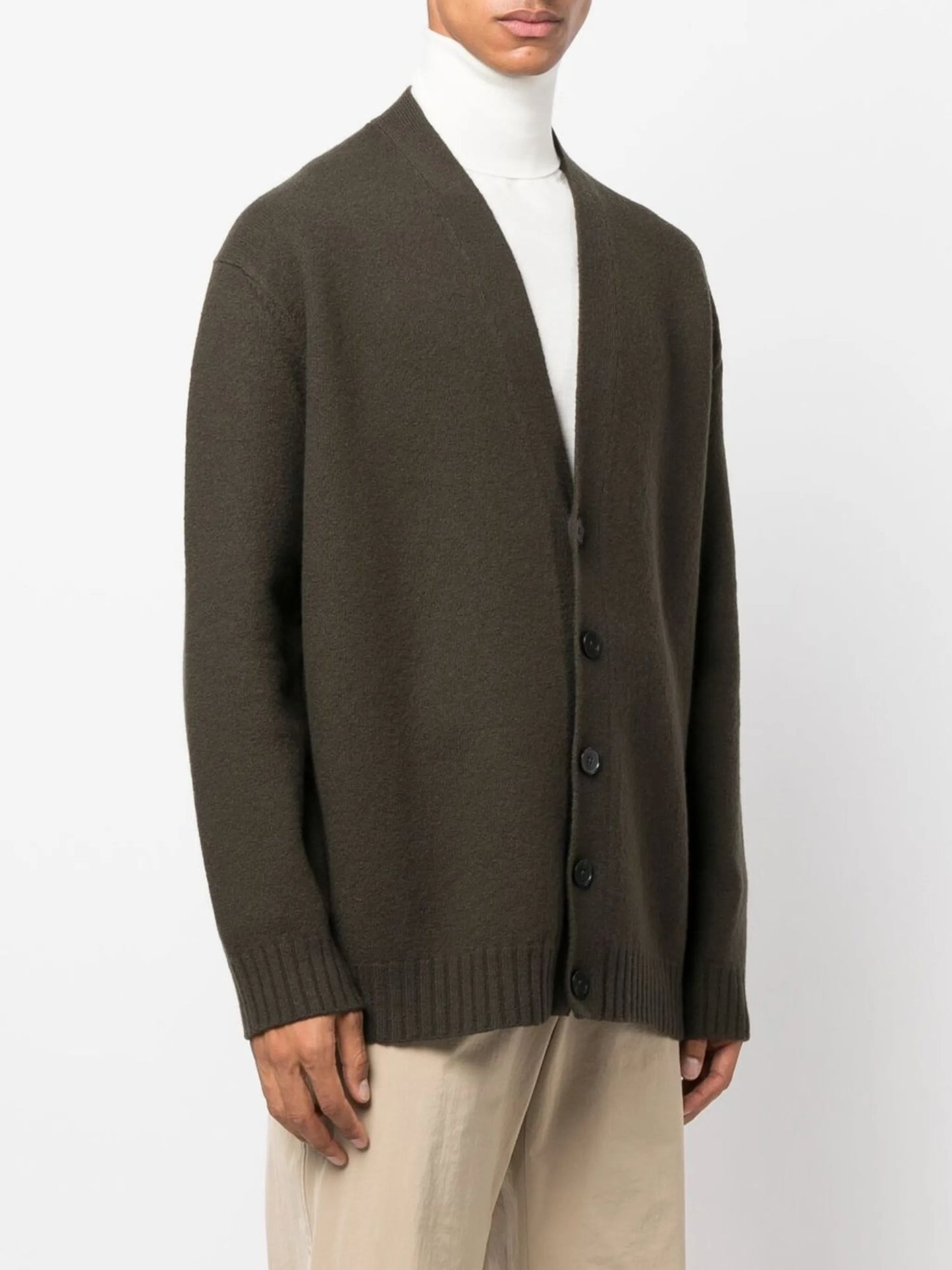 V-neck knitted cardigan