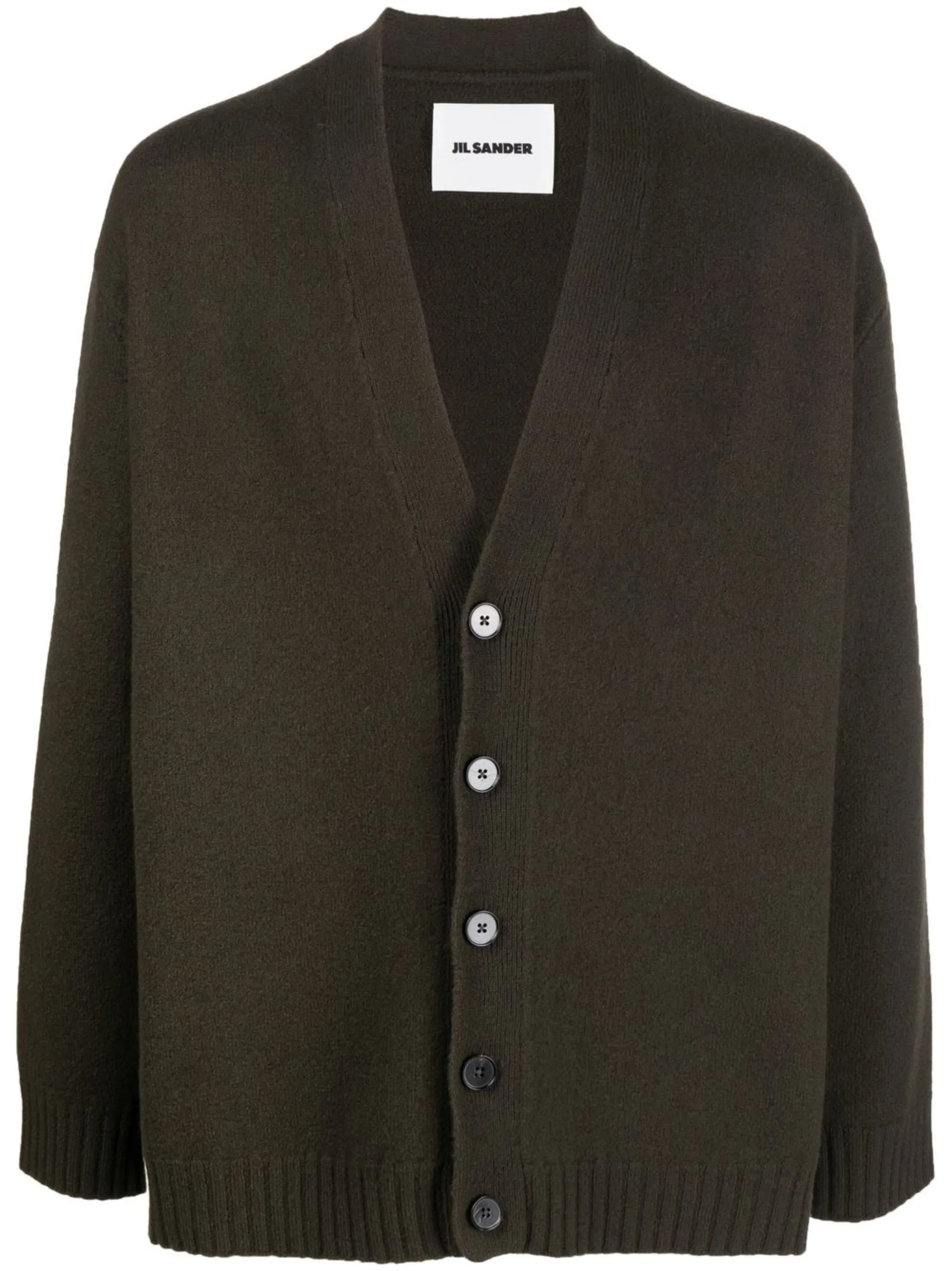V-neck knitted cardigan
