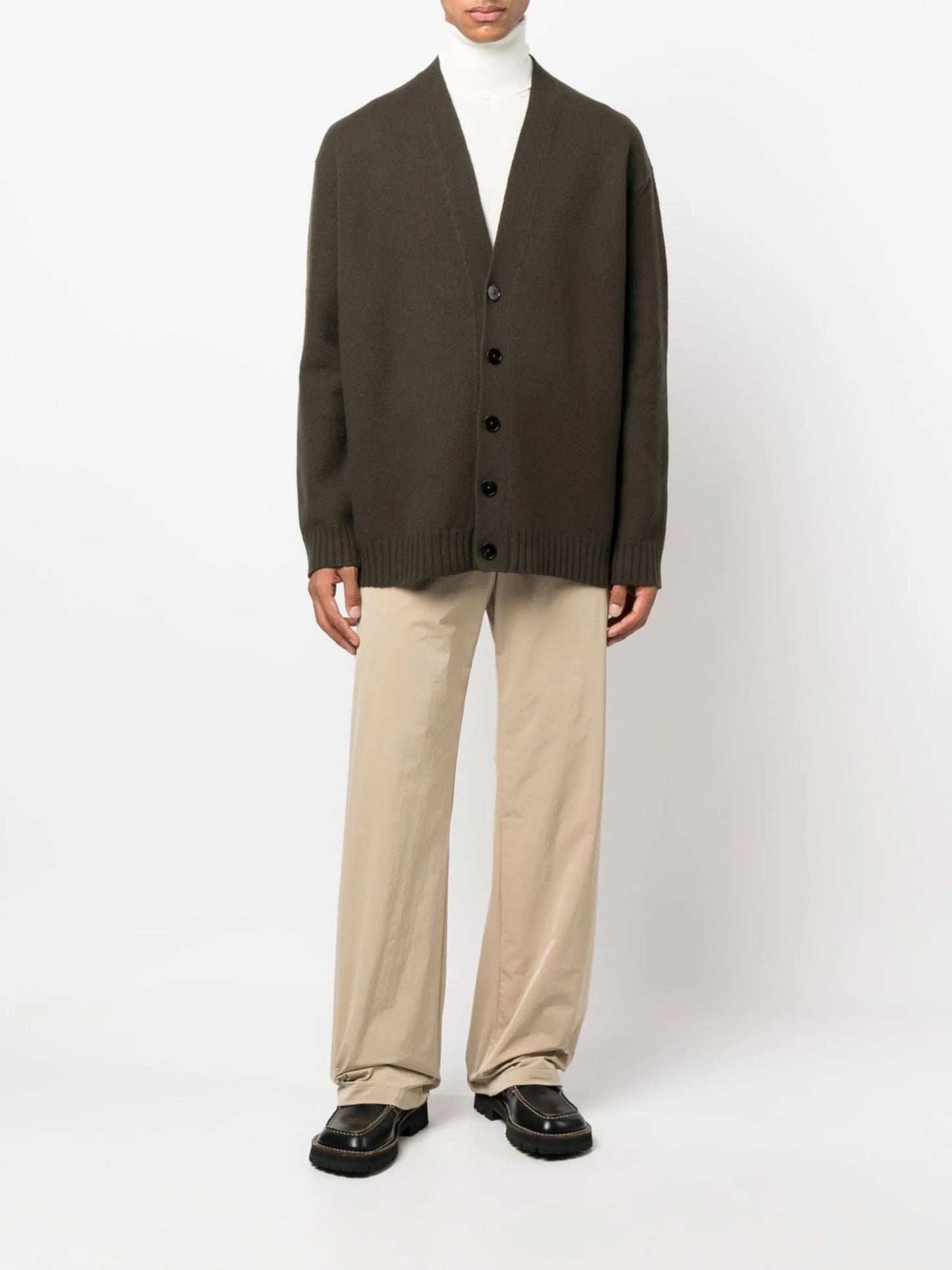 V-neck knitted cardigan