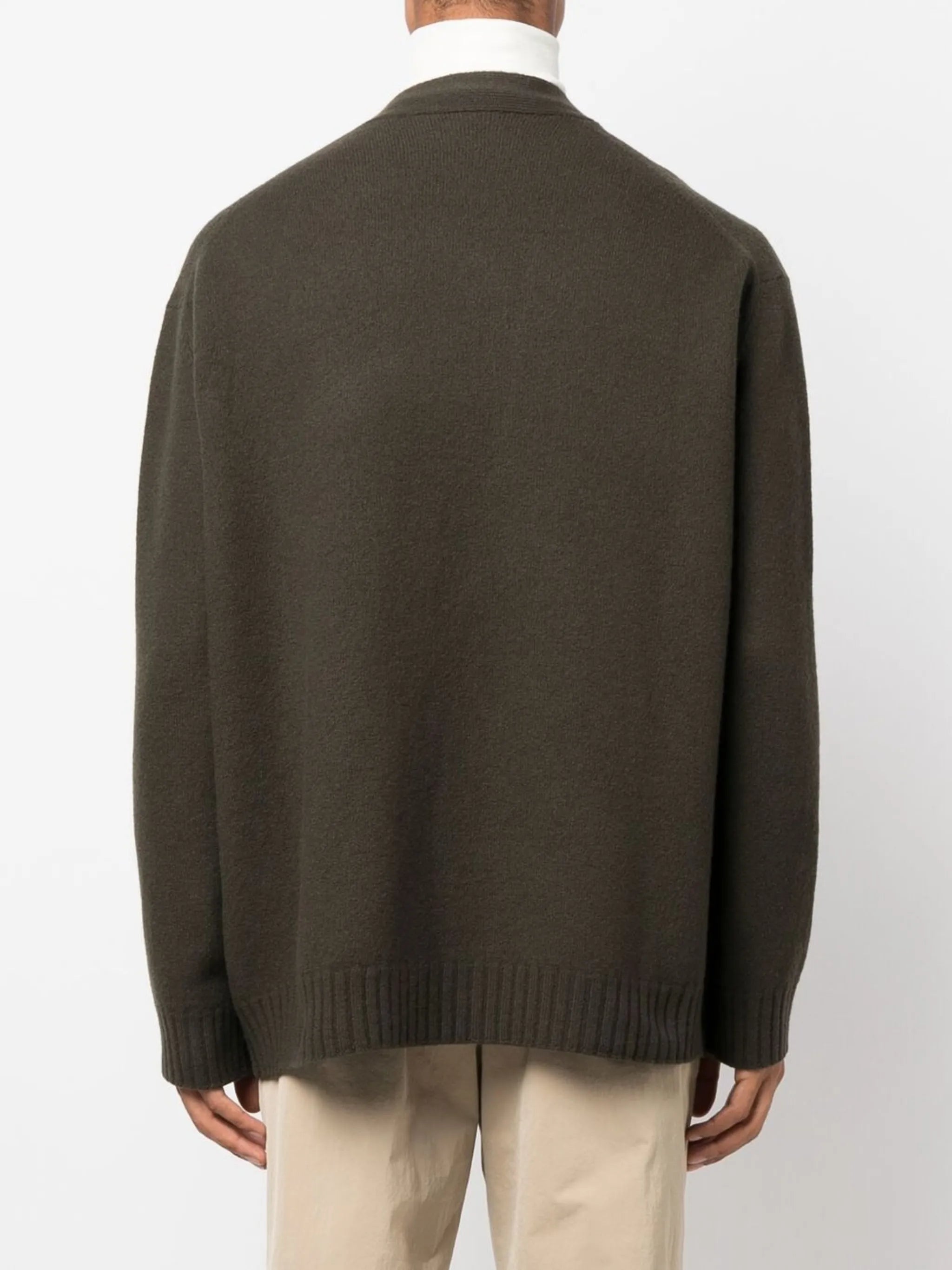 V-neck knitted cardigan