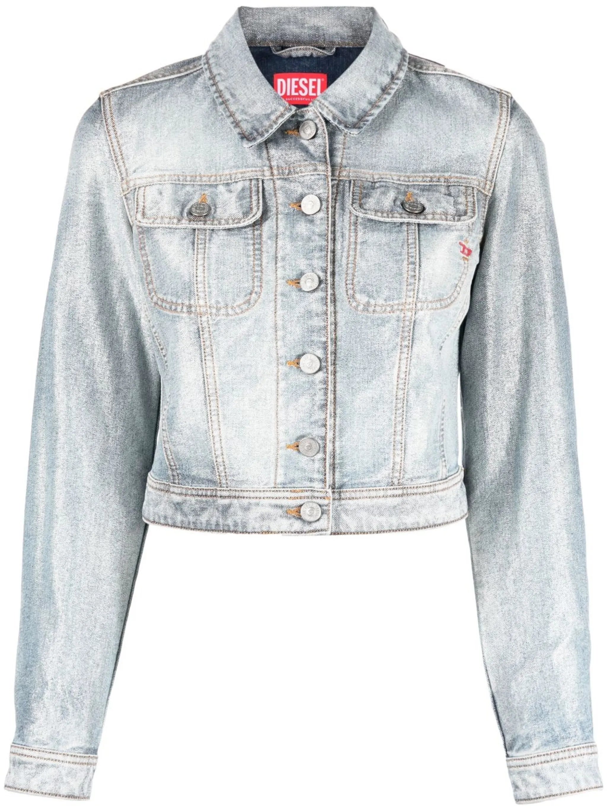 De-Slimmy cropped denim jacket