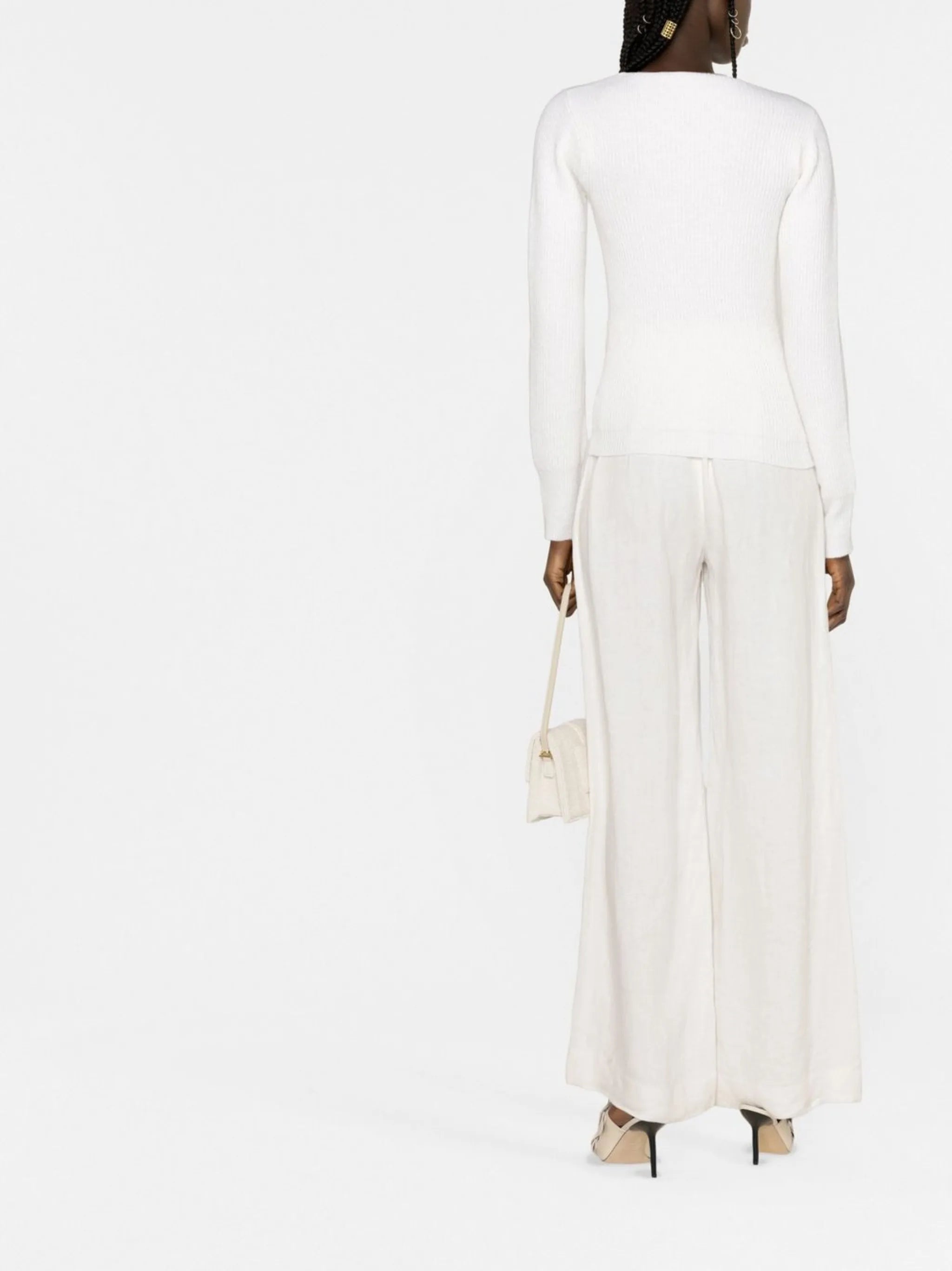 Pau asymmetric button-up cardigan