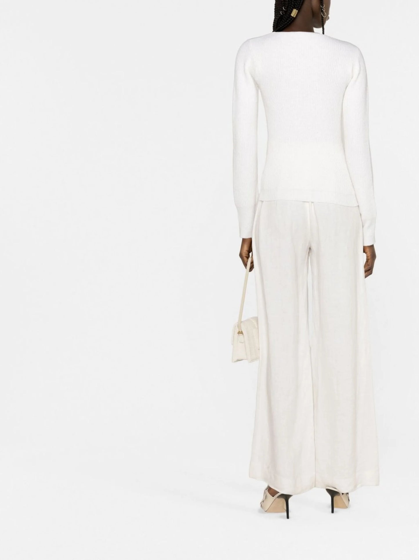 Pau asymmetric button-up cardigan