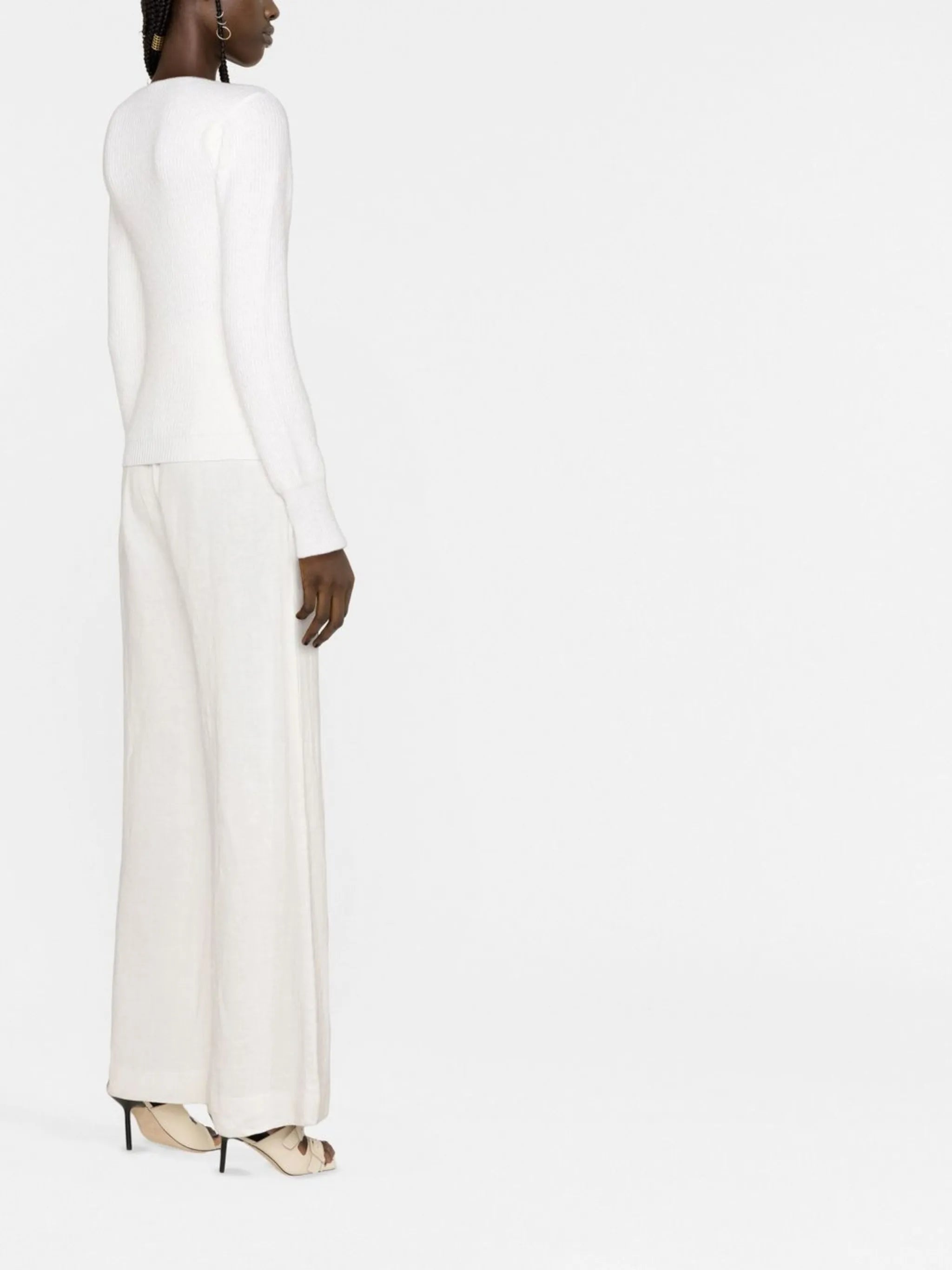 Pau asymmetric button-up cardigan