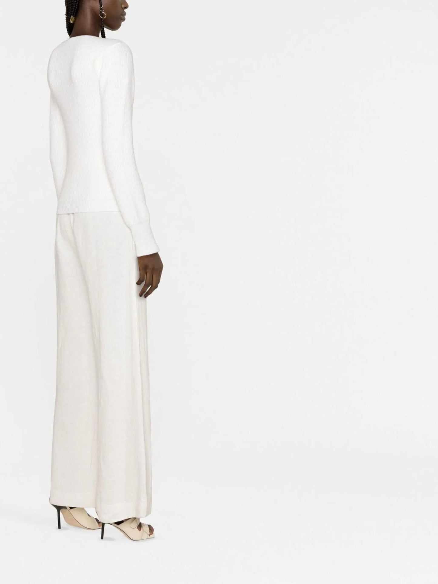 Pau asymmetric button-up cardigan