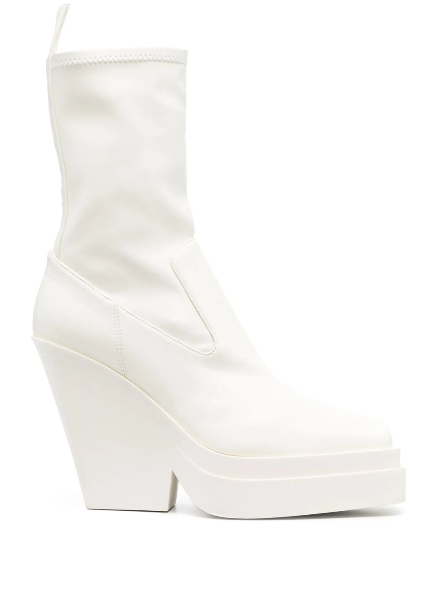 120mm tapered-heel leather boots