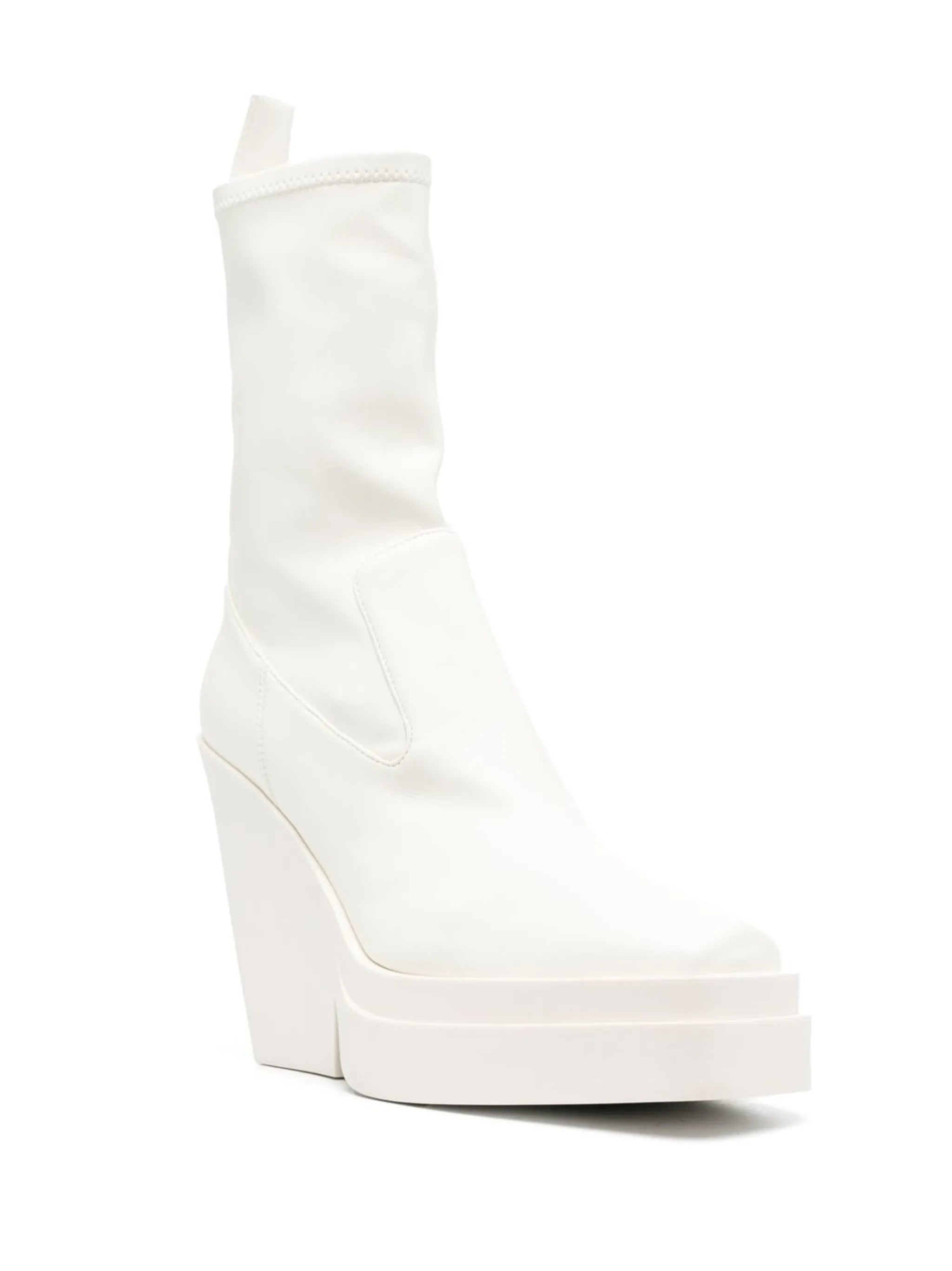 120mm tapered-heel leather boots