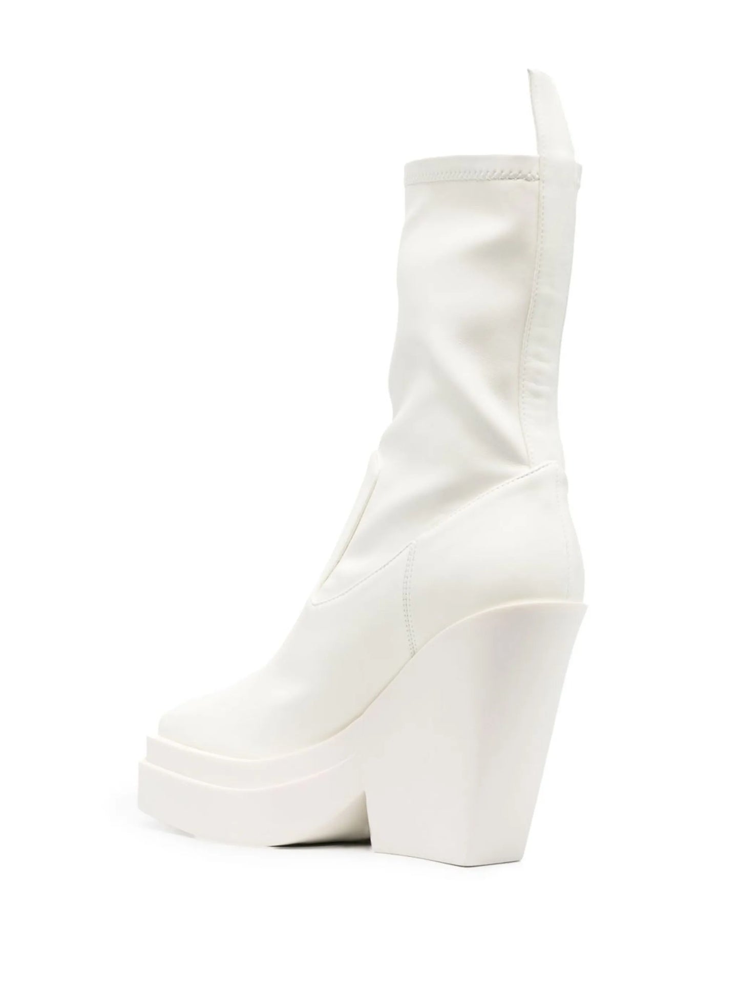 120mm tapered-heel leather boots