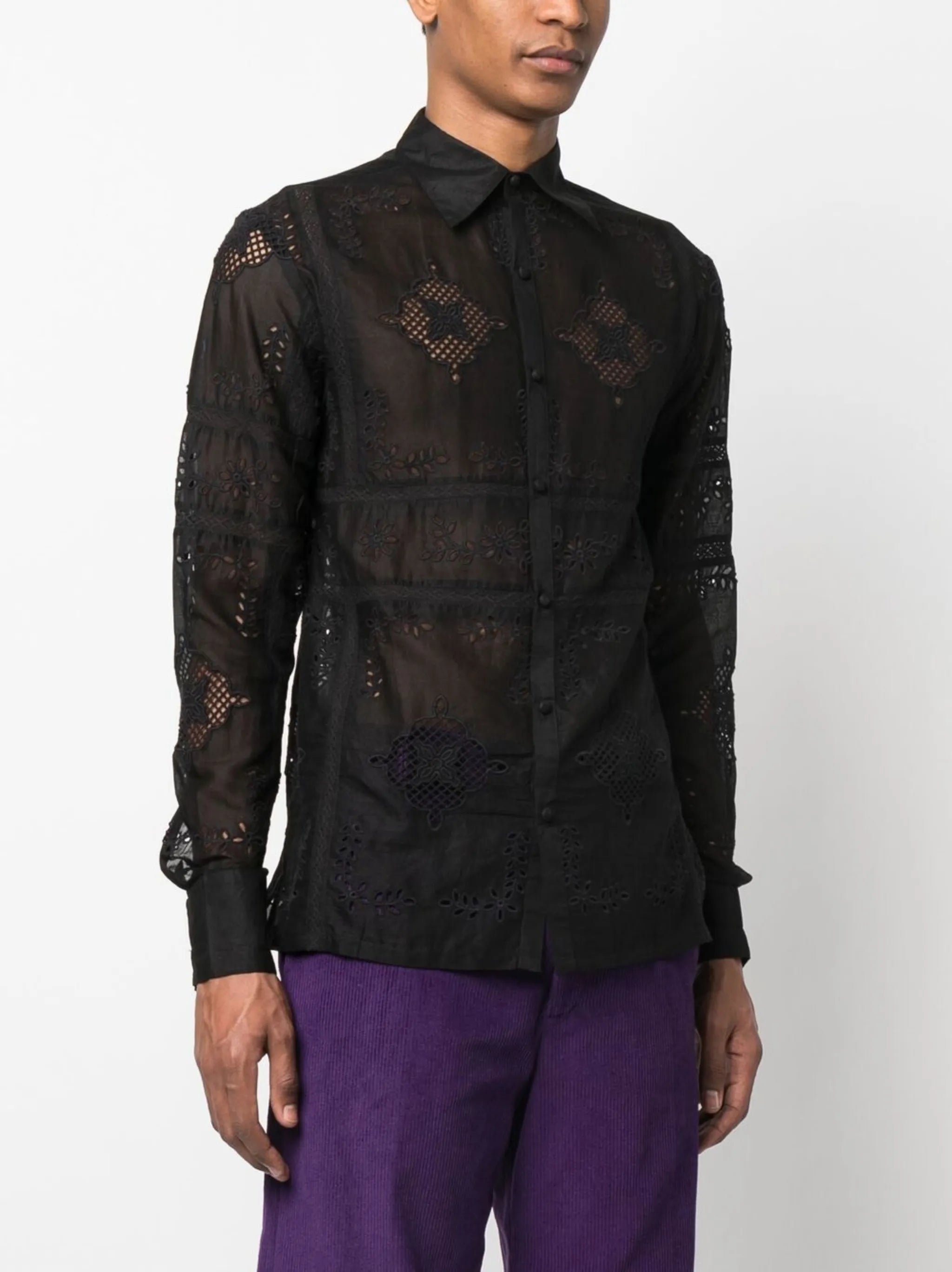 broderie-anglaise shirt