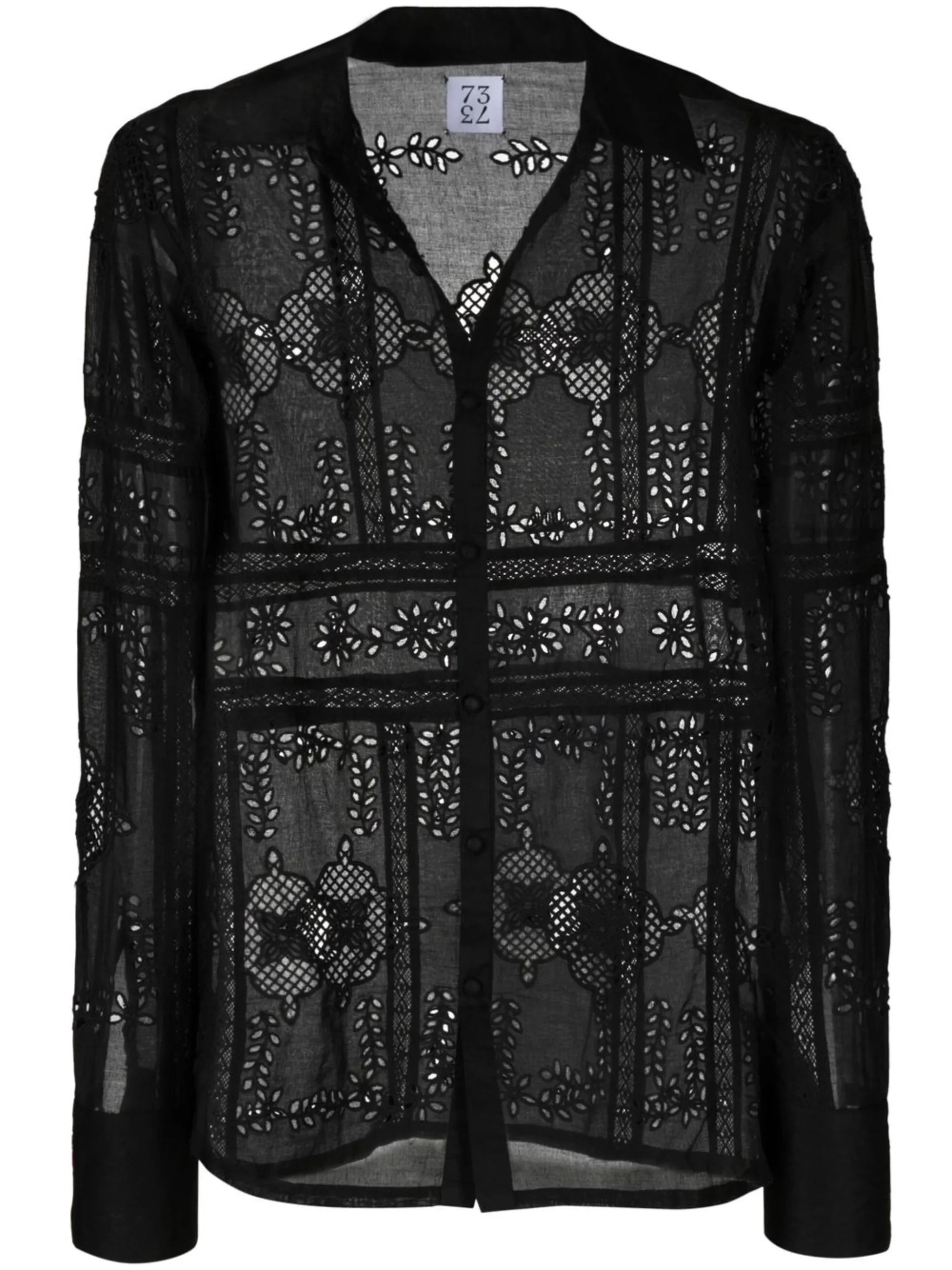 broderie-anglaise shirt