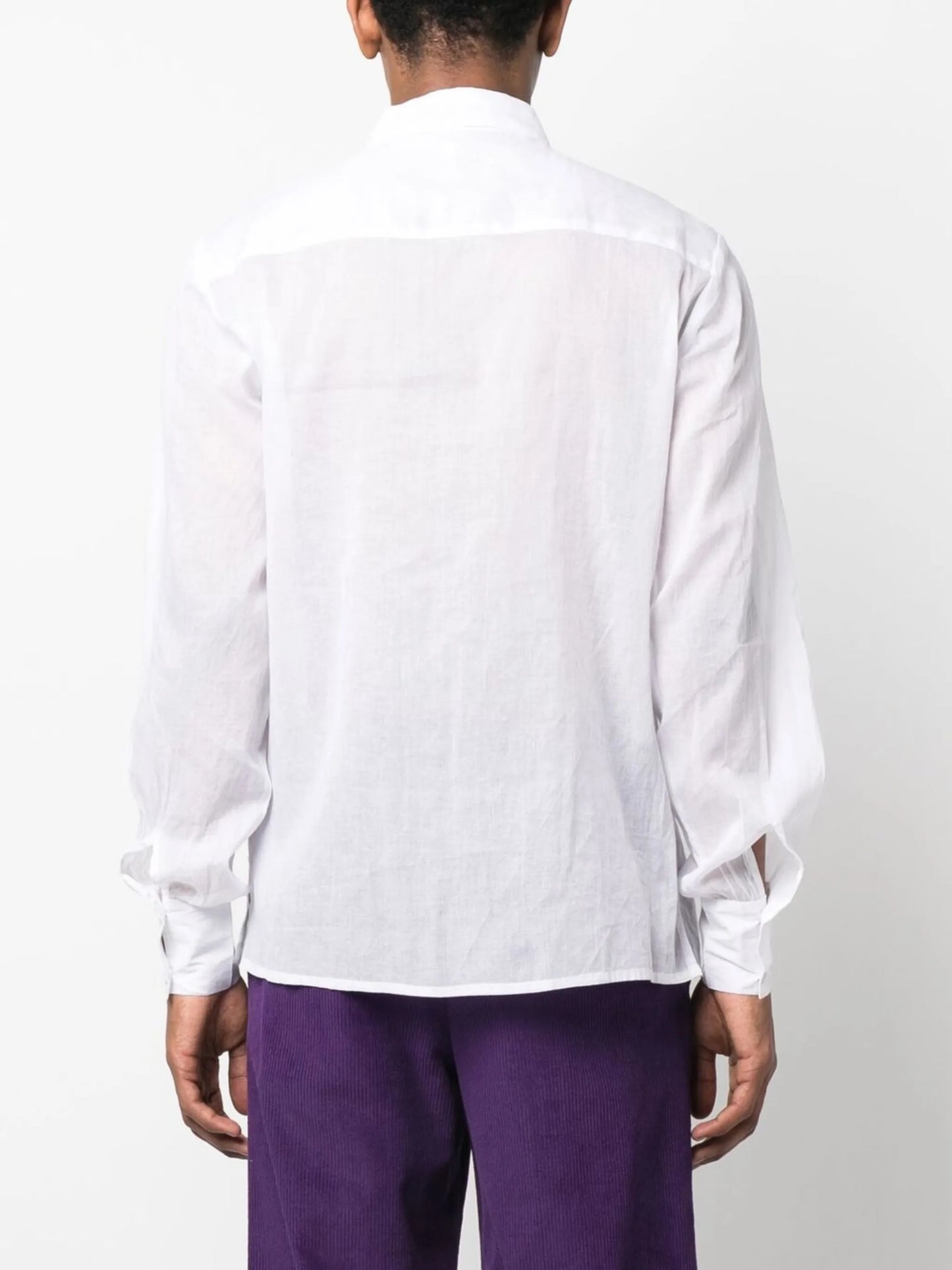 pleated-front shirt