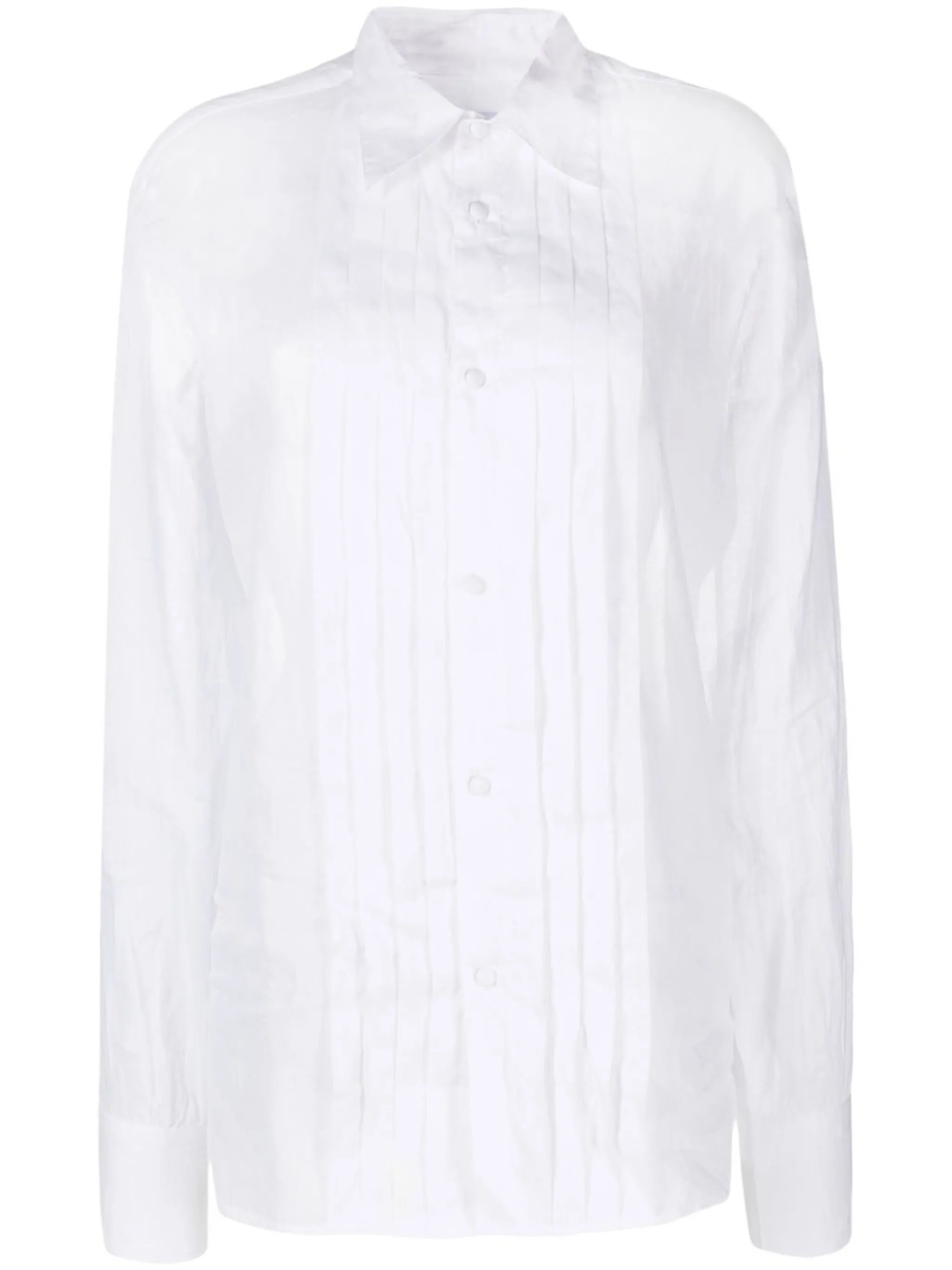pleated-front shirt