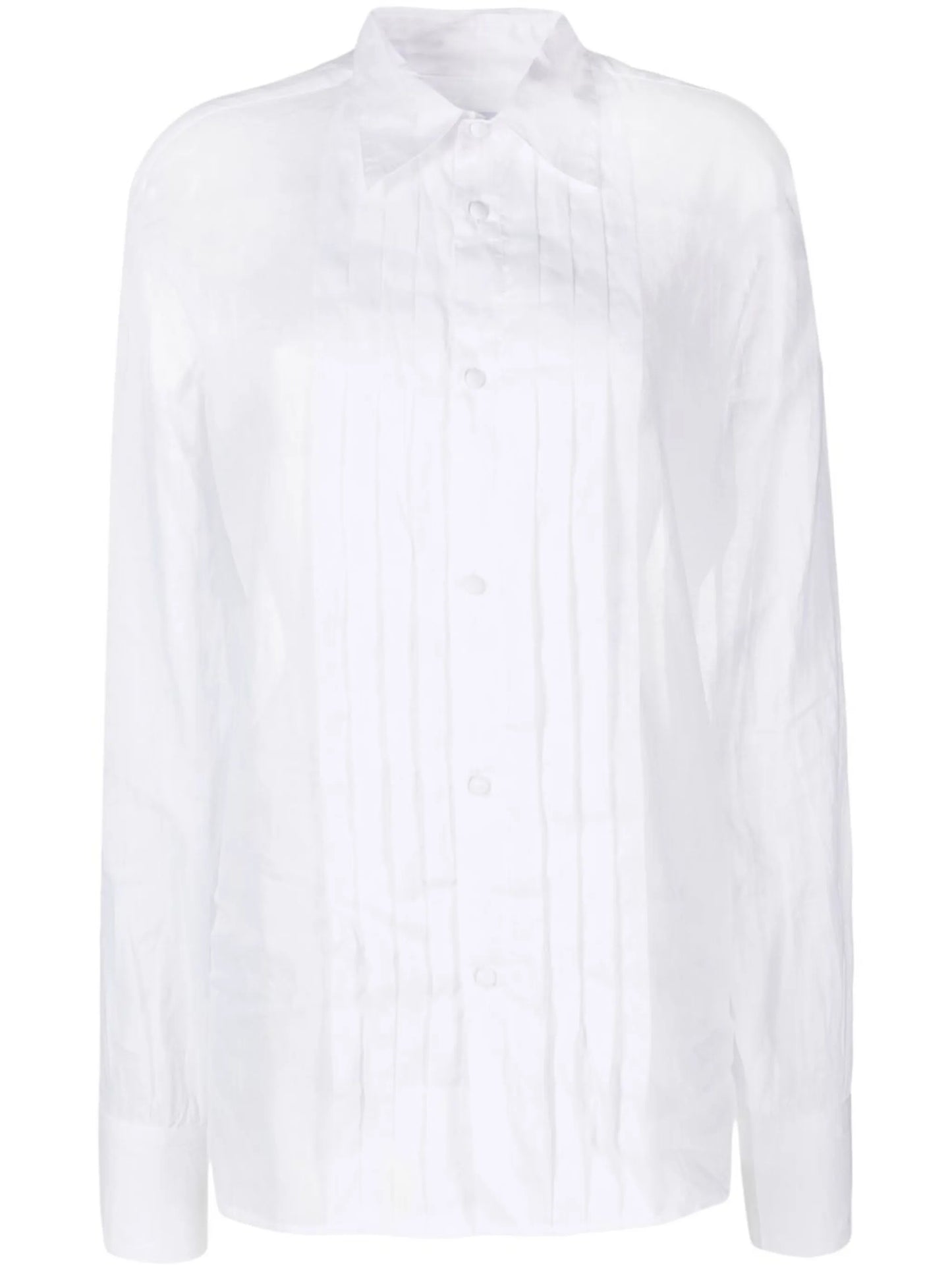 pleated-front shirt