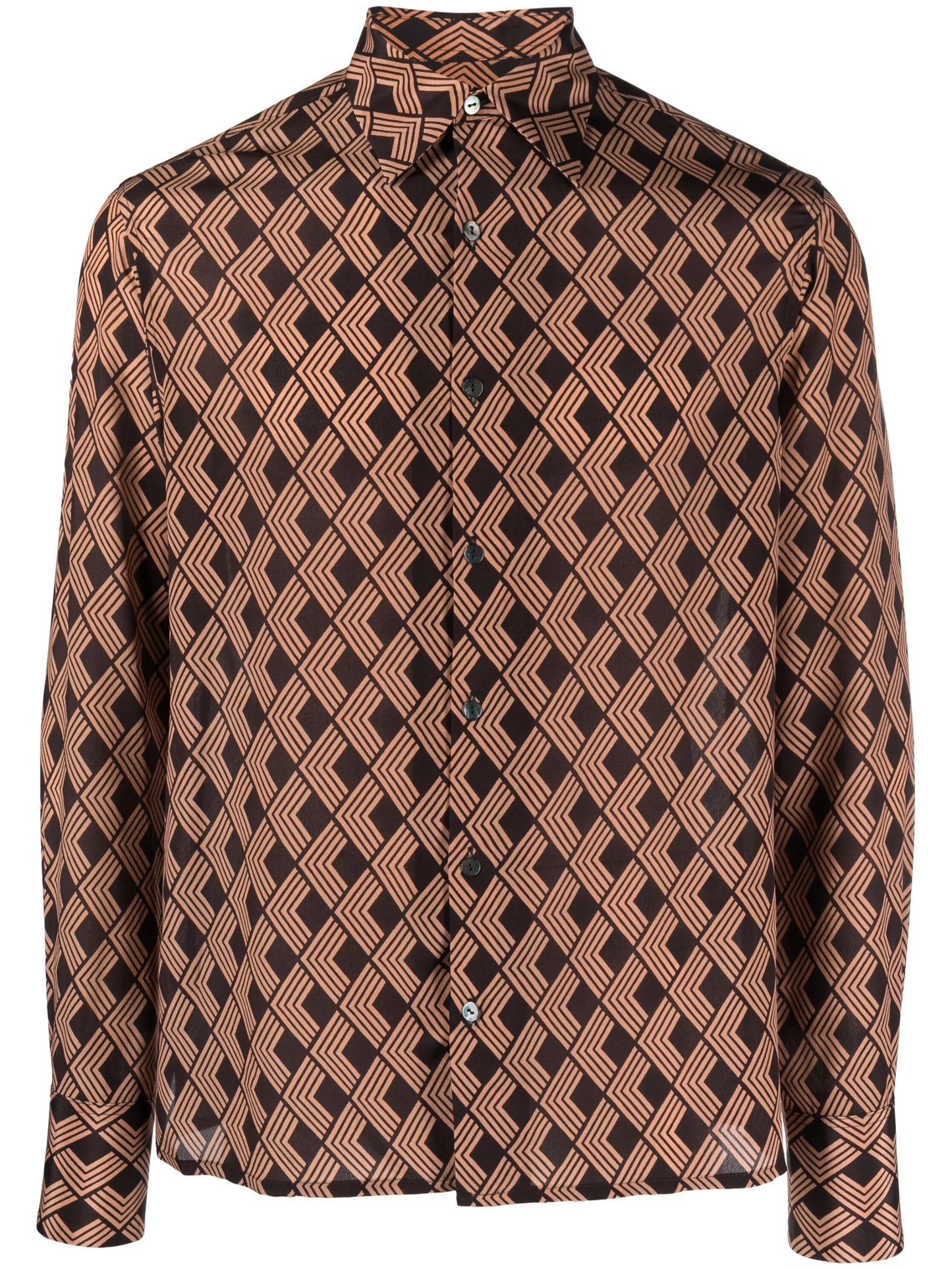 geometric-diamond-print shirt