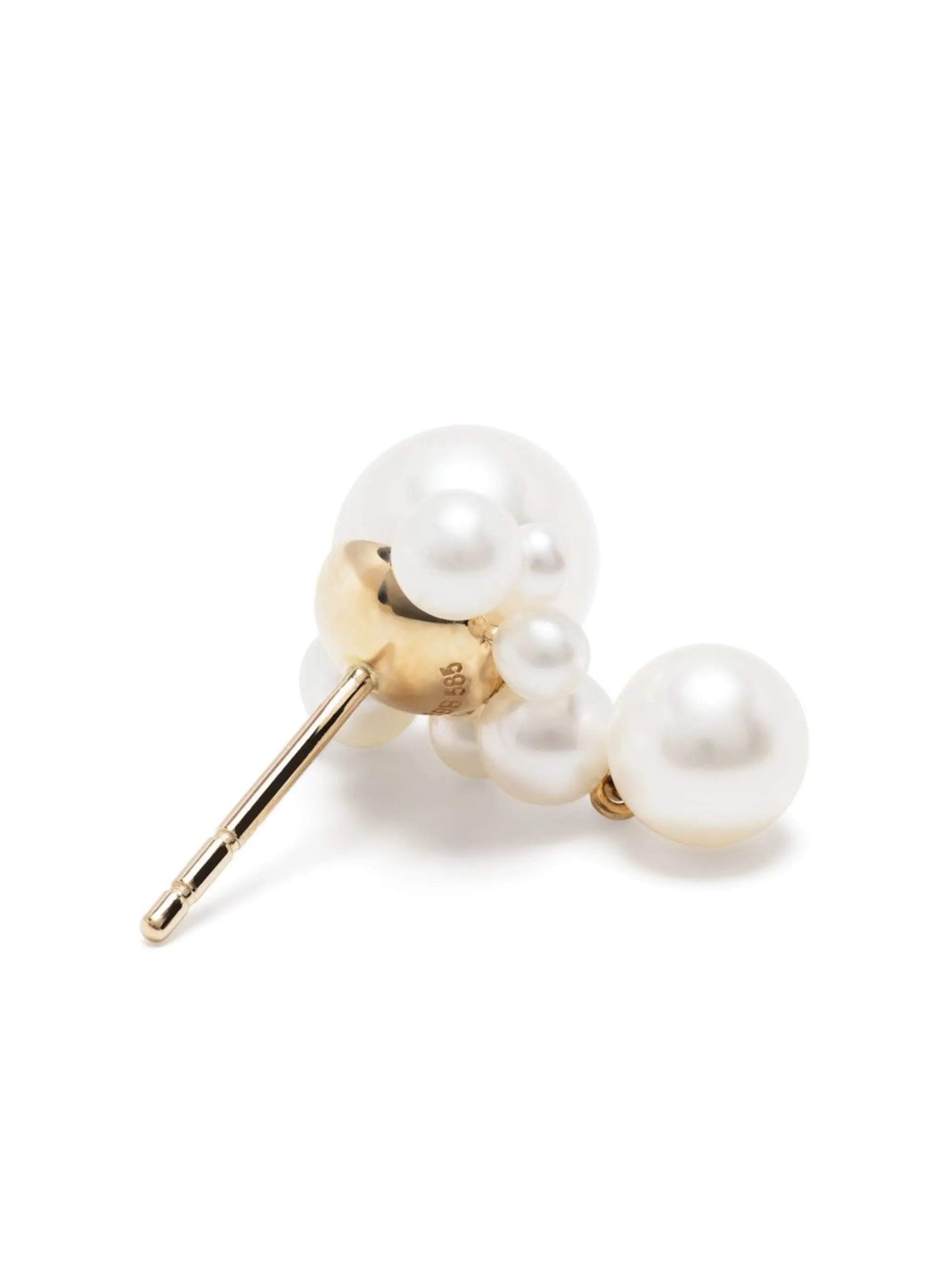 14kt yellow gold Grande Chambre de Perle earring
