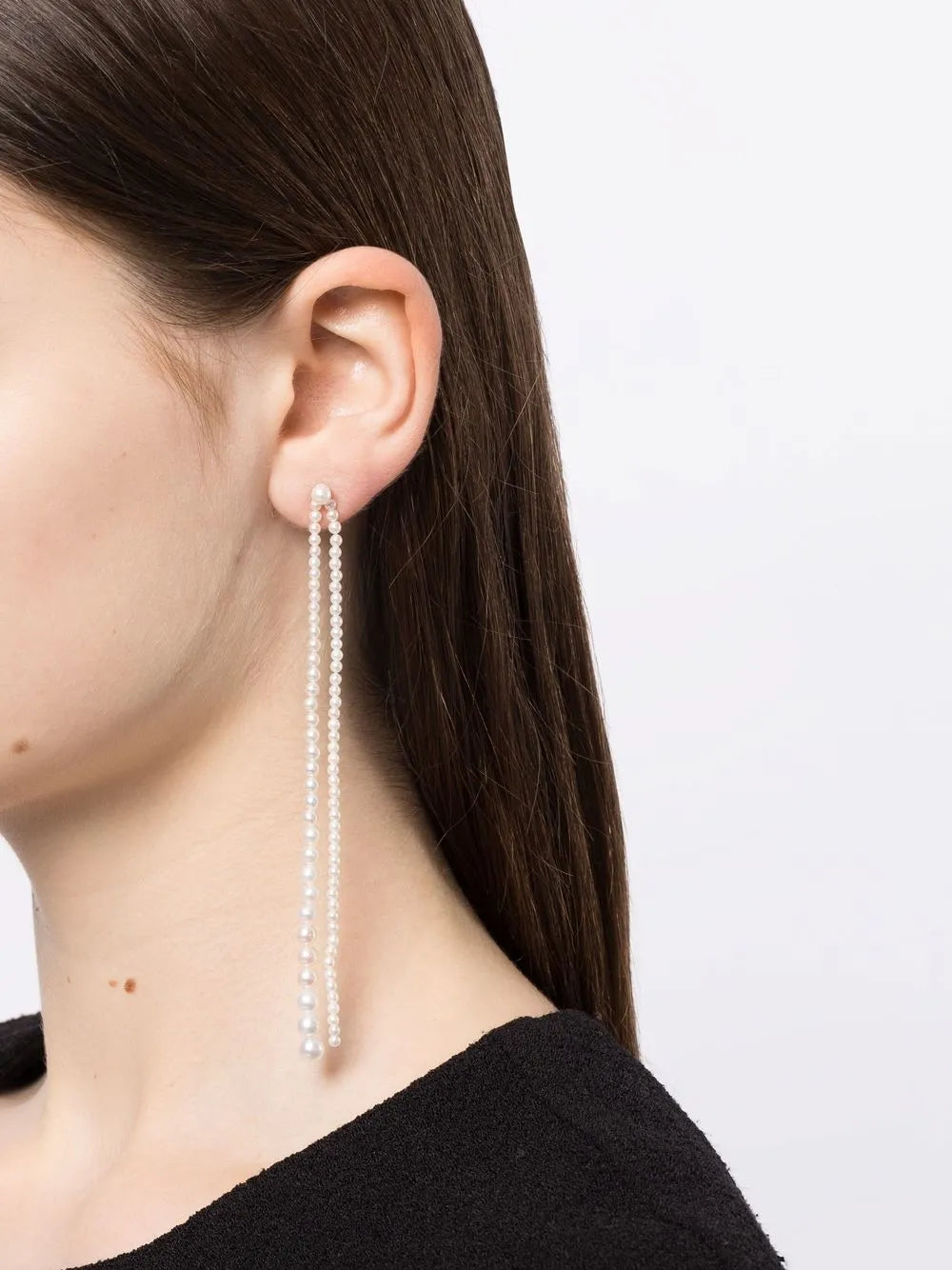 14kt yellow gold Promenade de Perles drop earrings