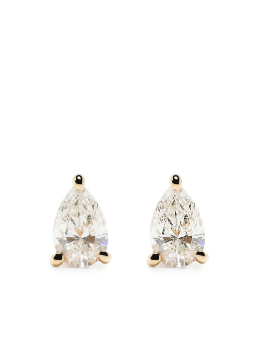 18kt yellow gold diamond stud earring
