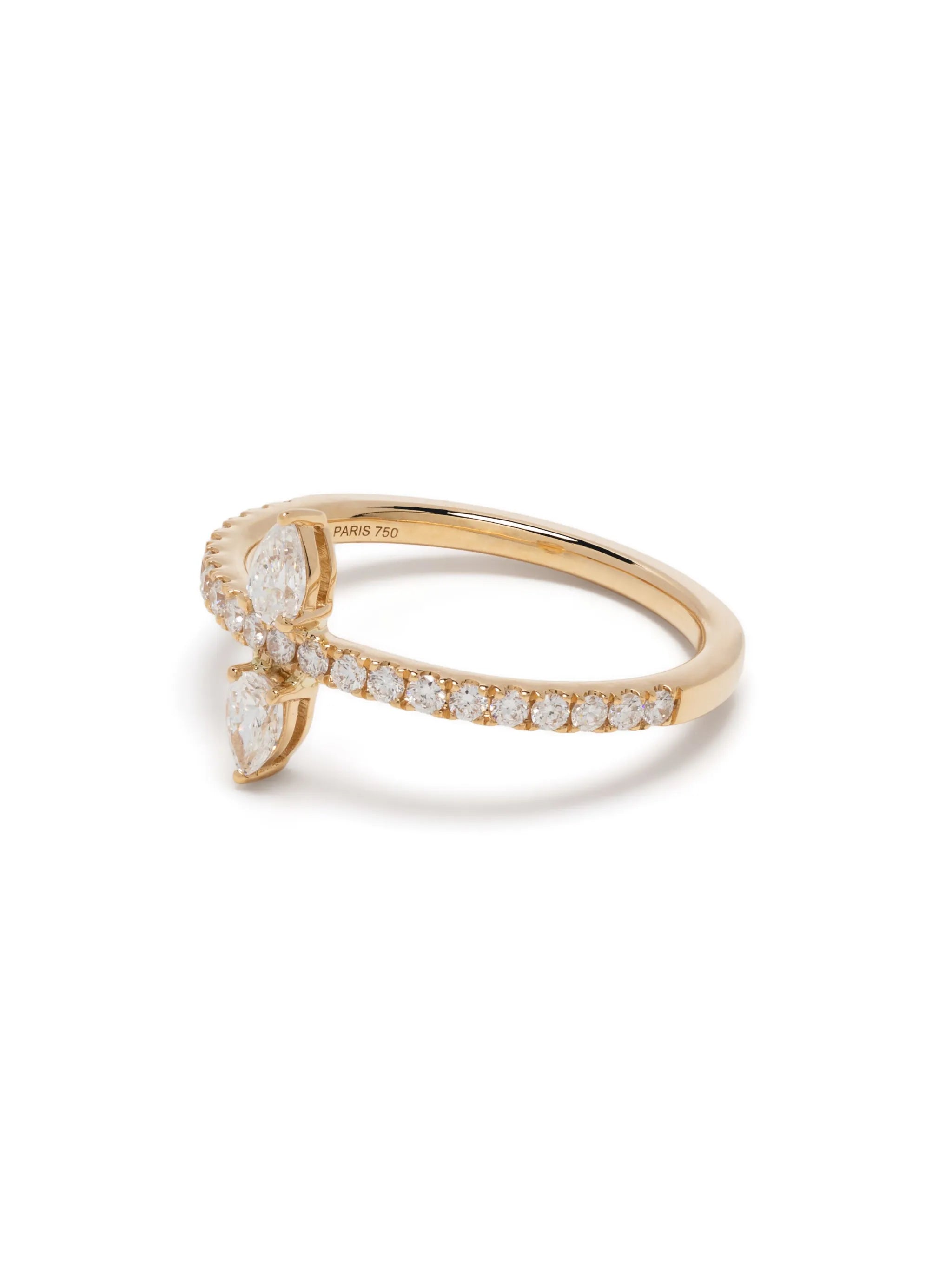 18kt yellow gold Duo Héra diamond ring