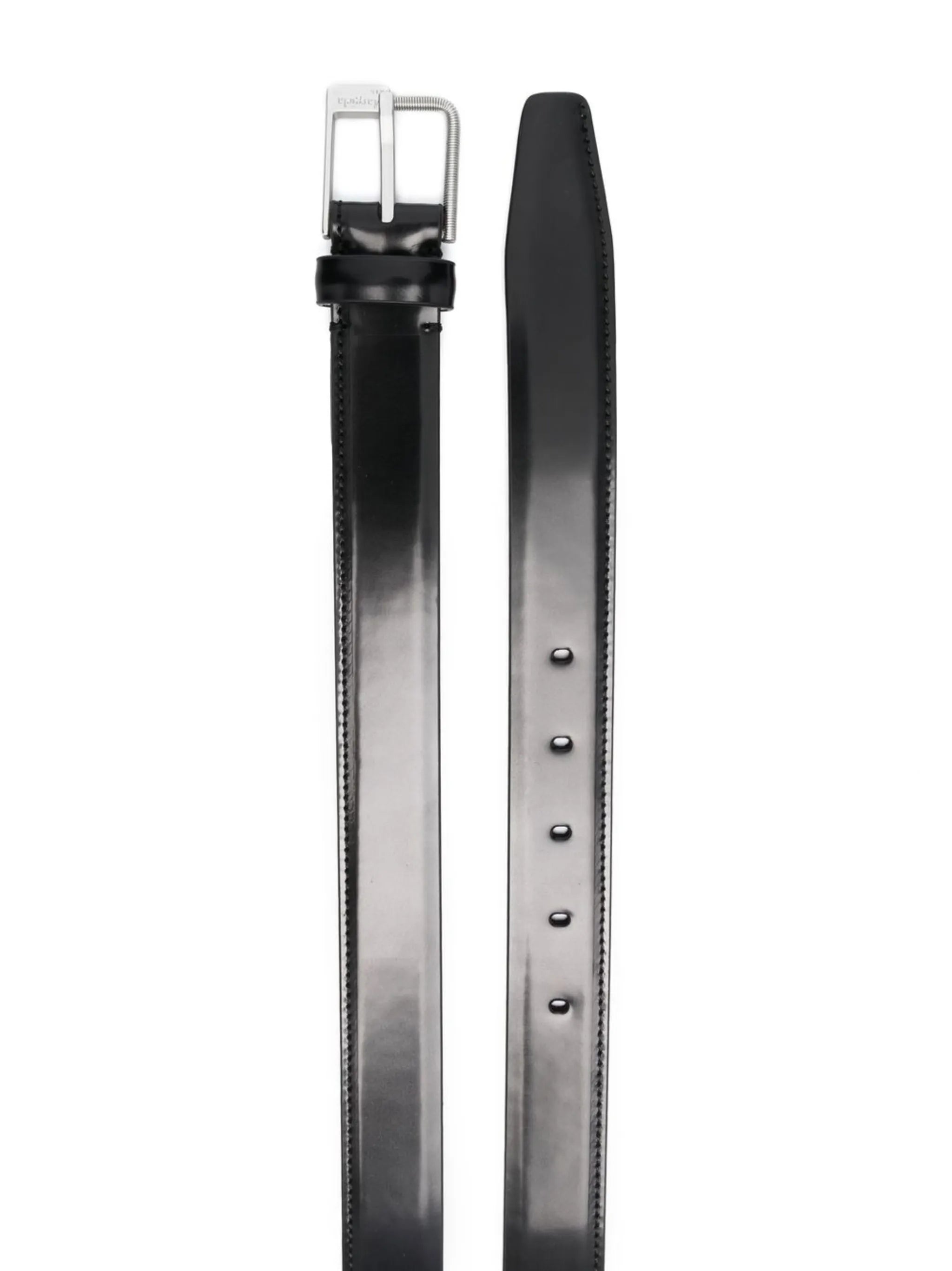 engraved-logo buckle belt