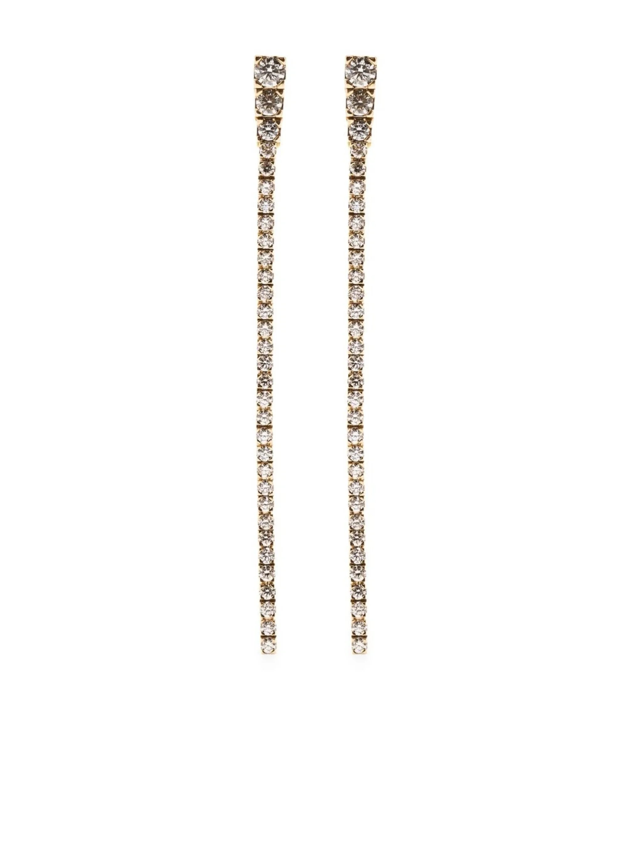 18kt yellow gold Rozona diamond drop earrings