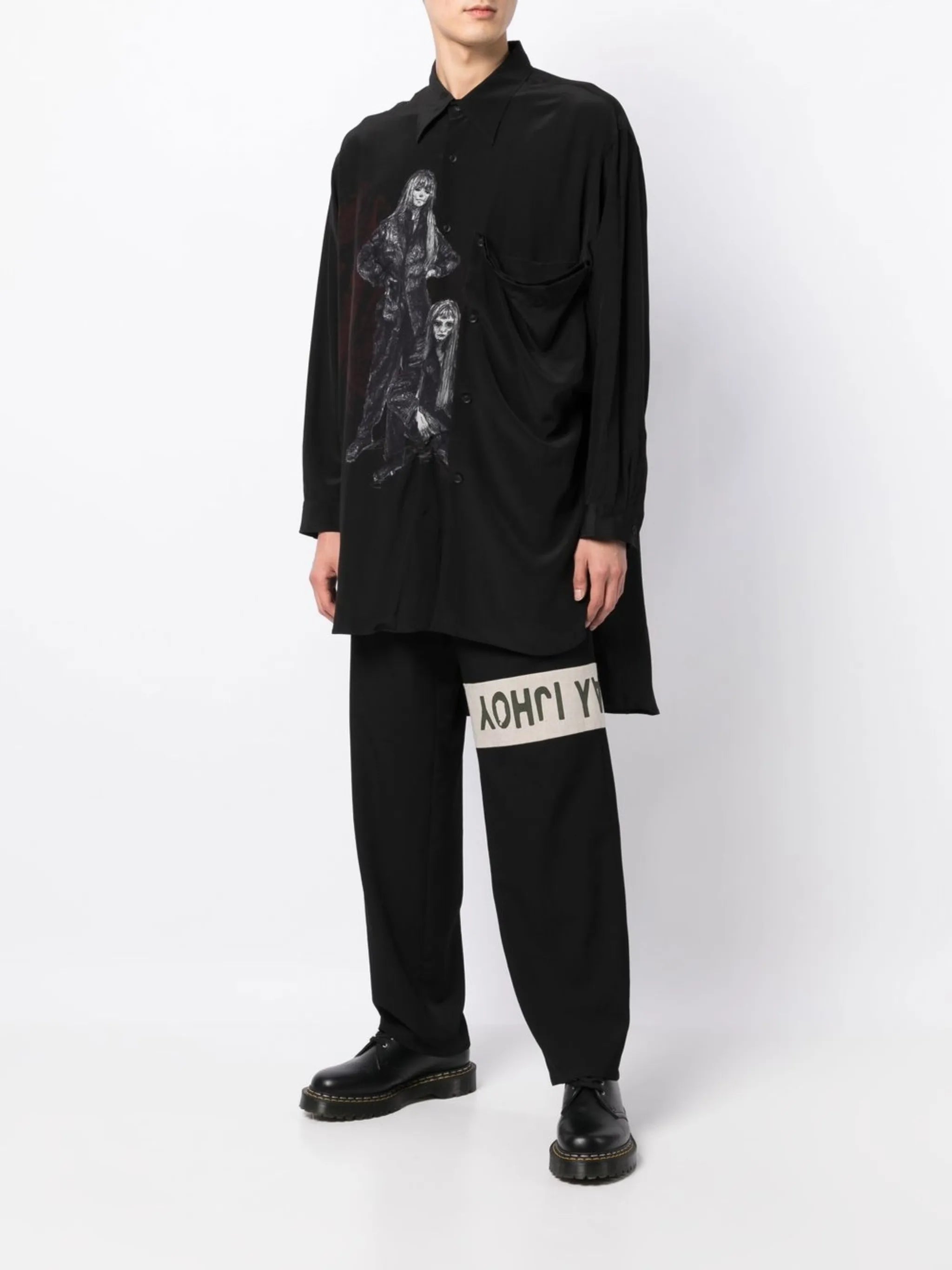 logo straight-leg trousers