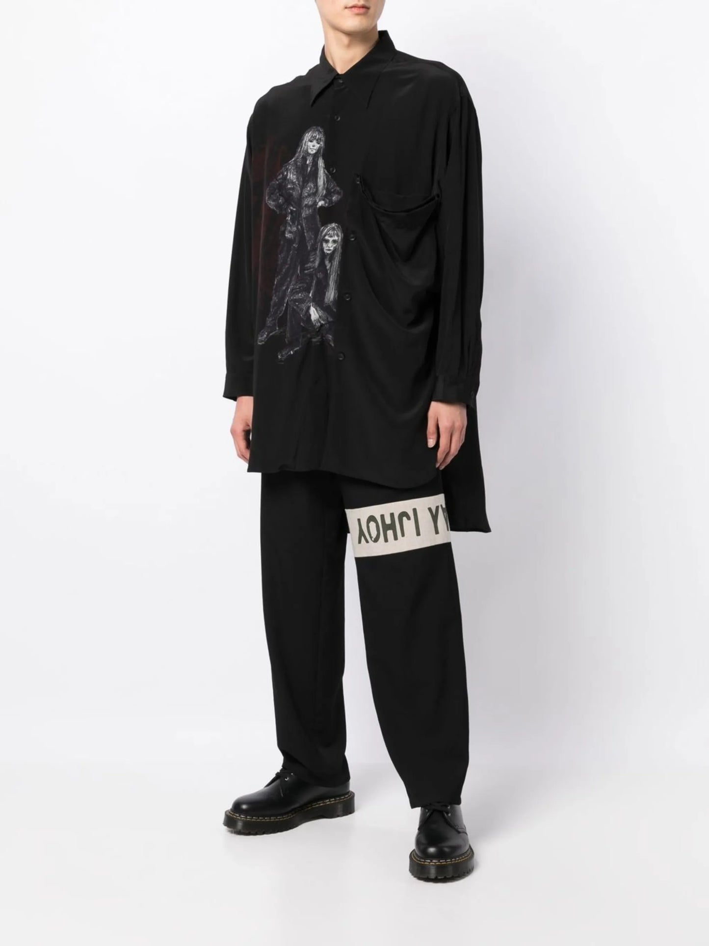 logo straight-leg trousers
