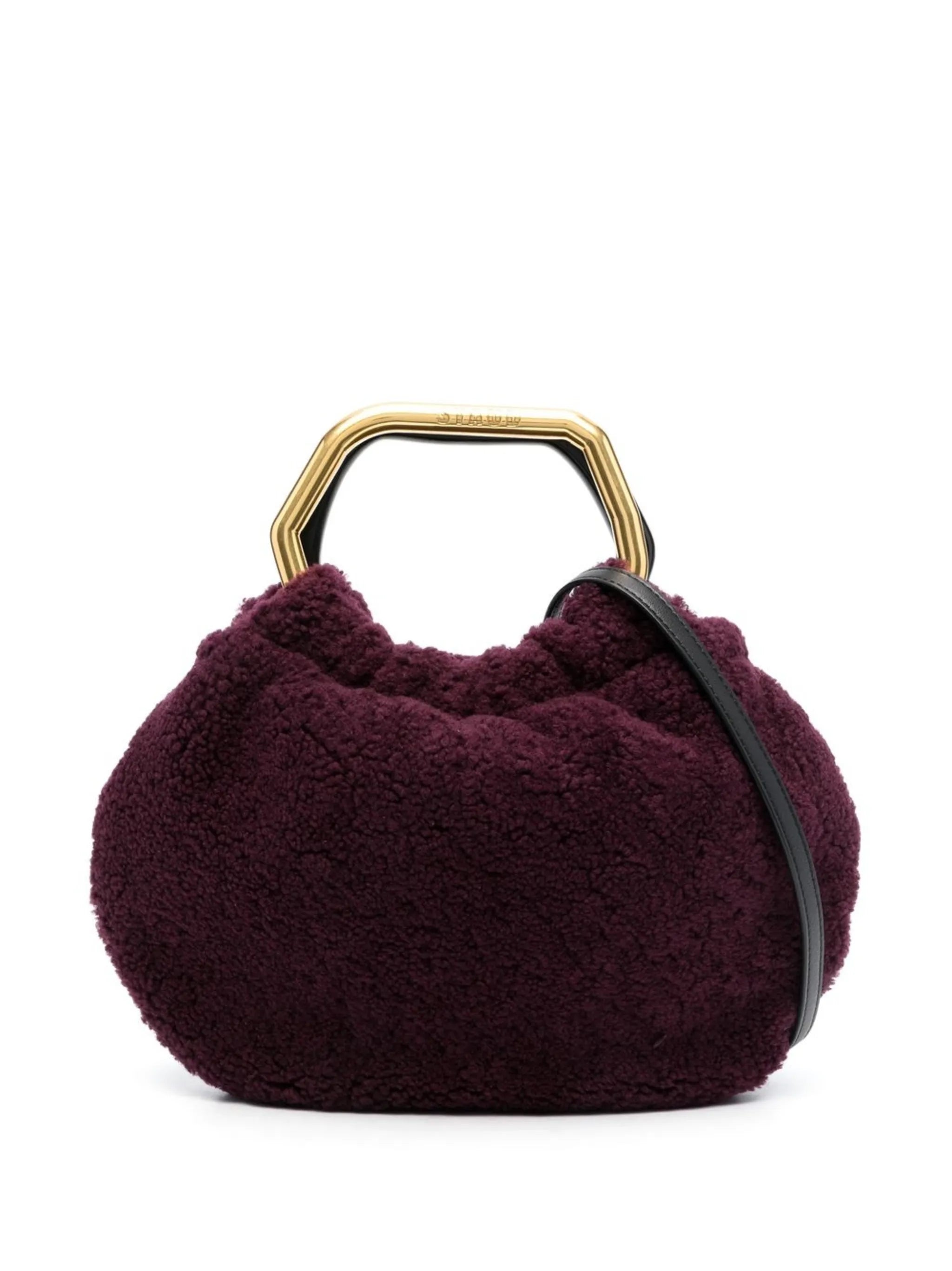 lamb fur clutch-bag