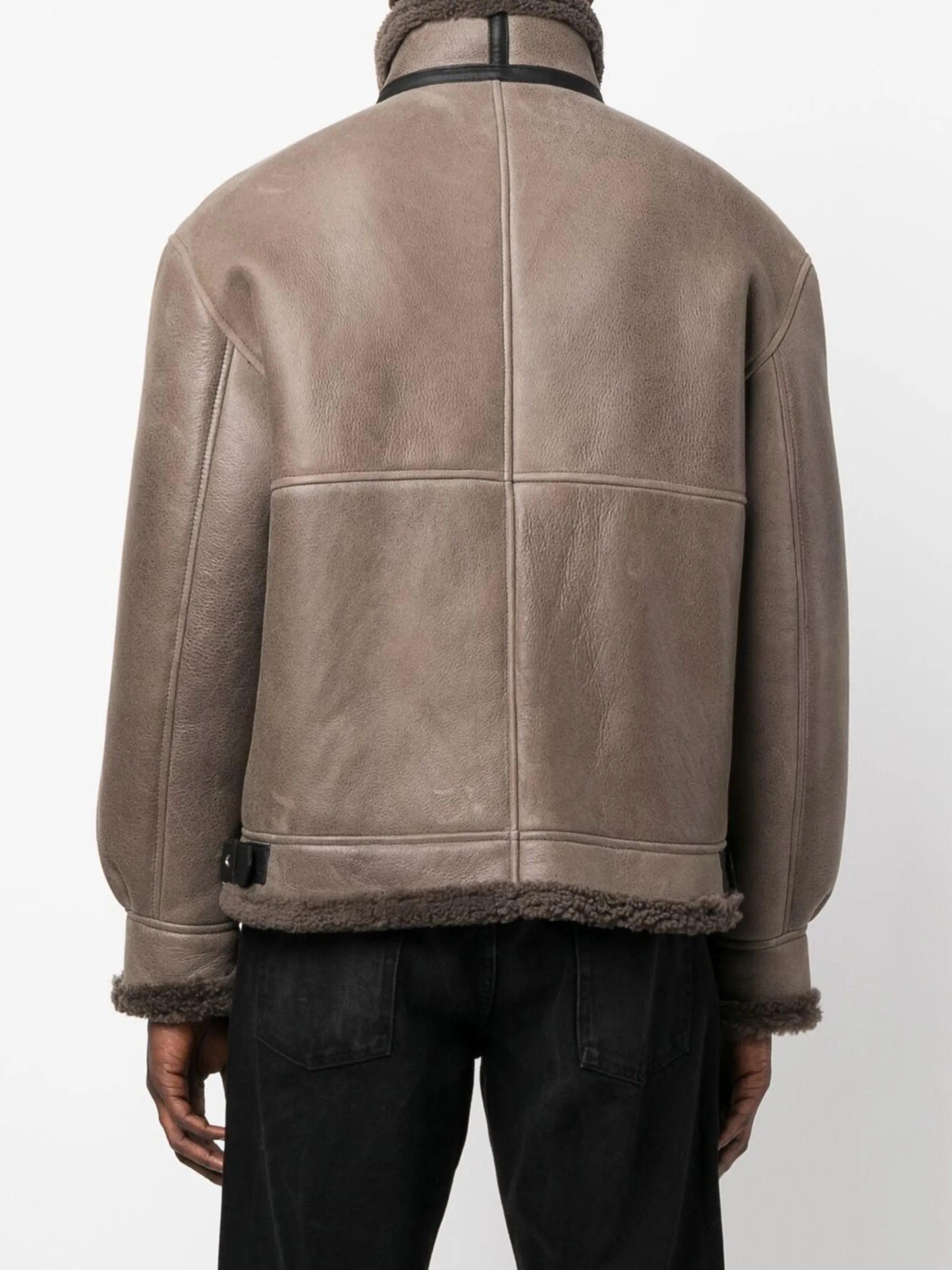 sheepskin bomber jacket