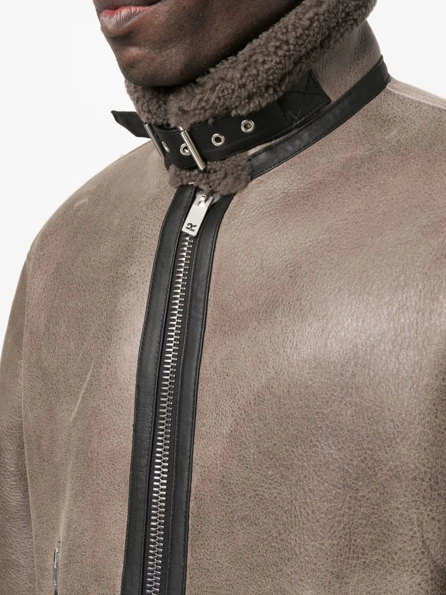sheepskin bomber jacket