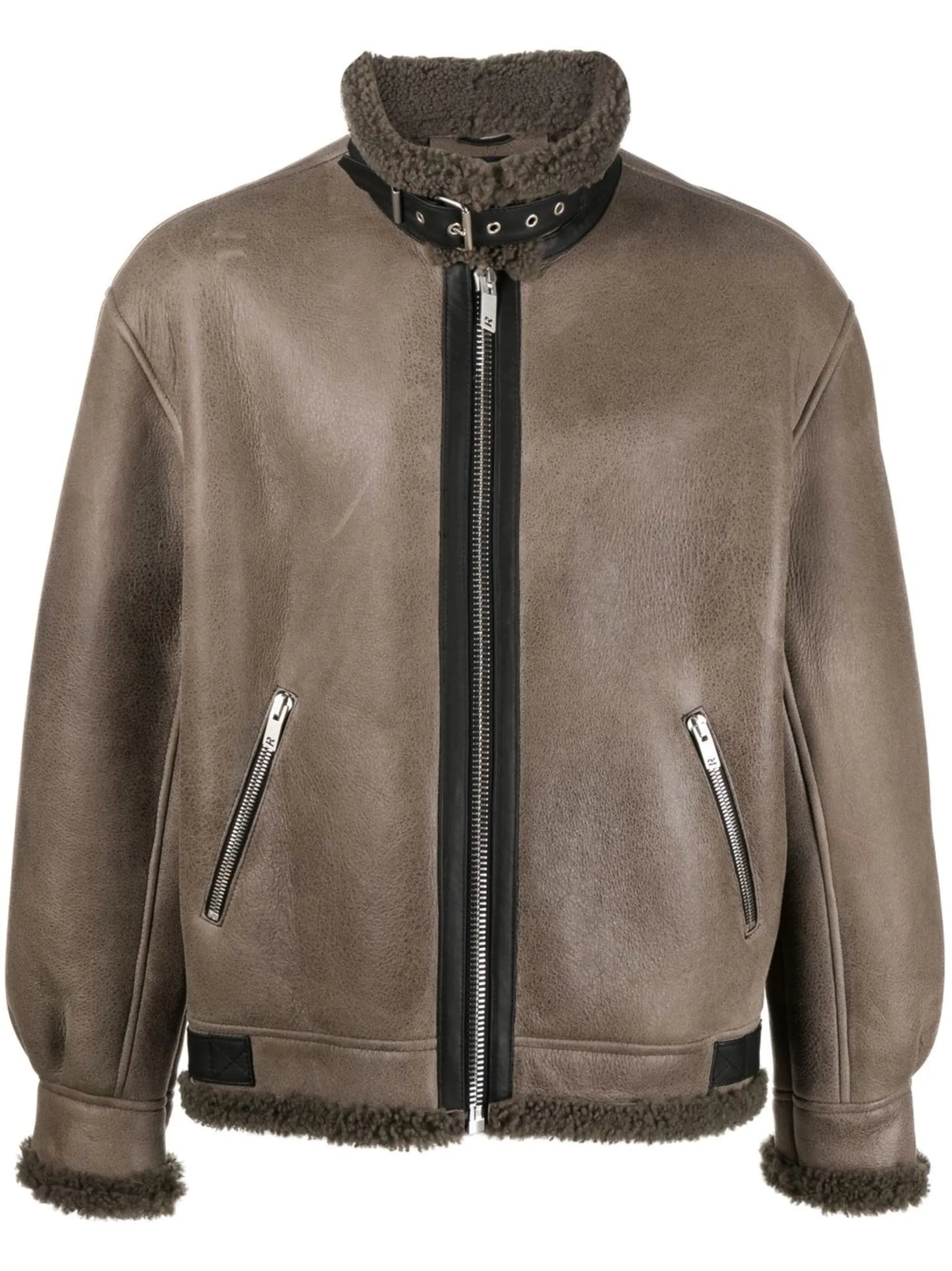 sheepskin bomber jacket
