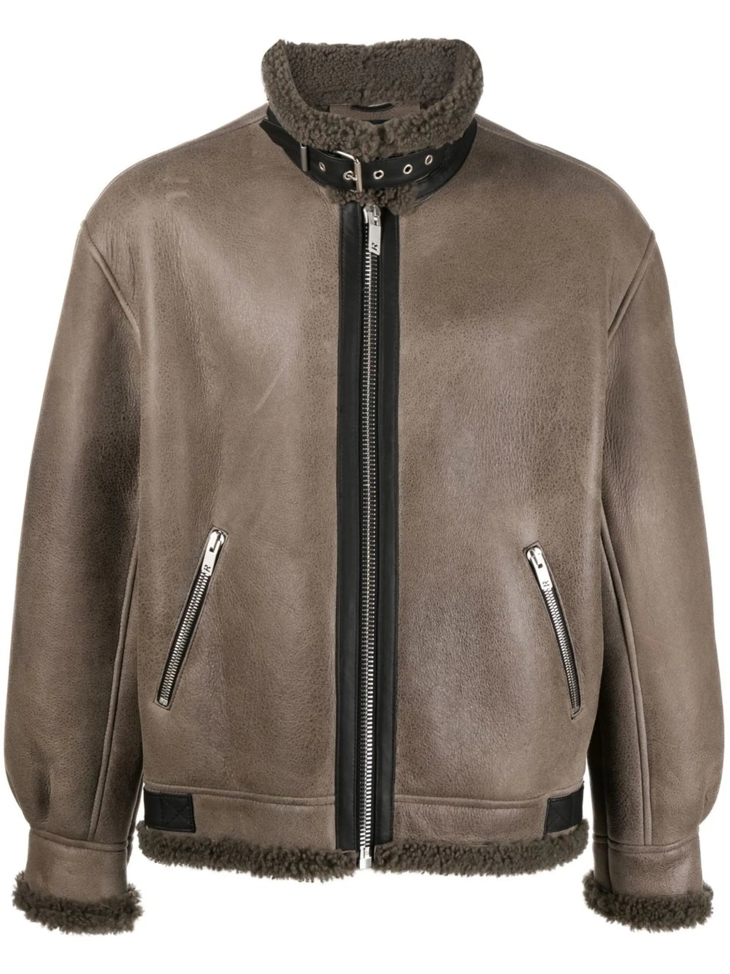 sheepskin bomber jacket