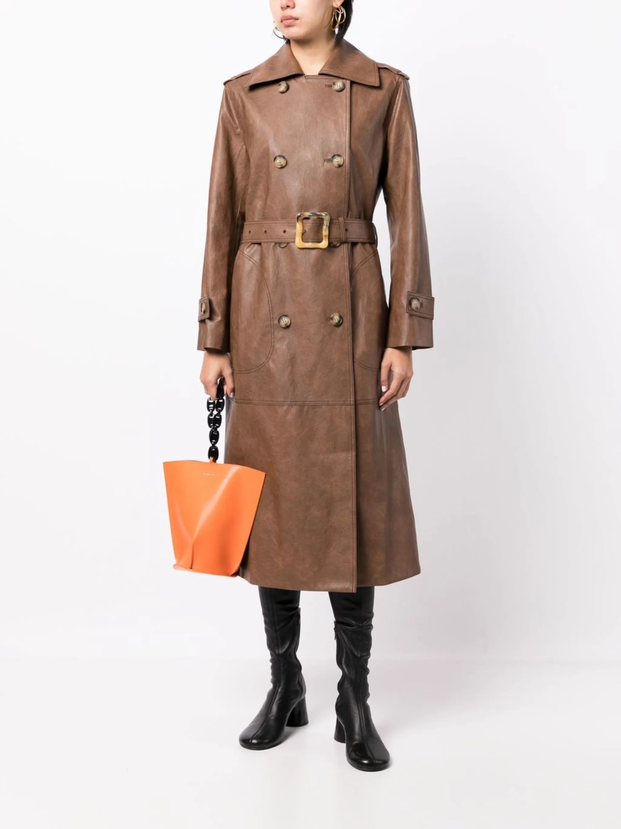 Juno double-breasted trench coat