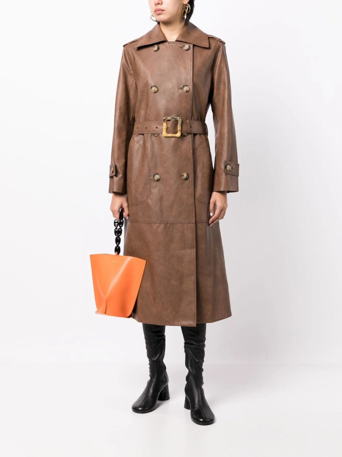 Juno double-breasted trench coat