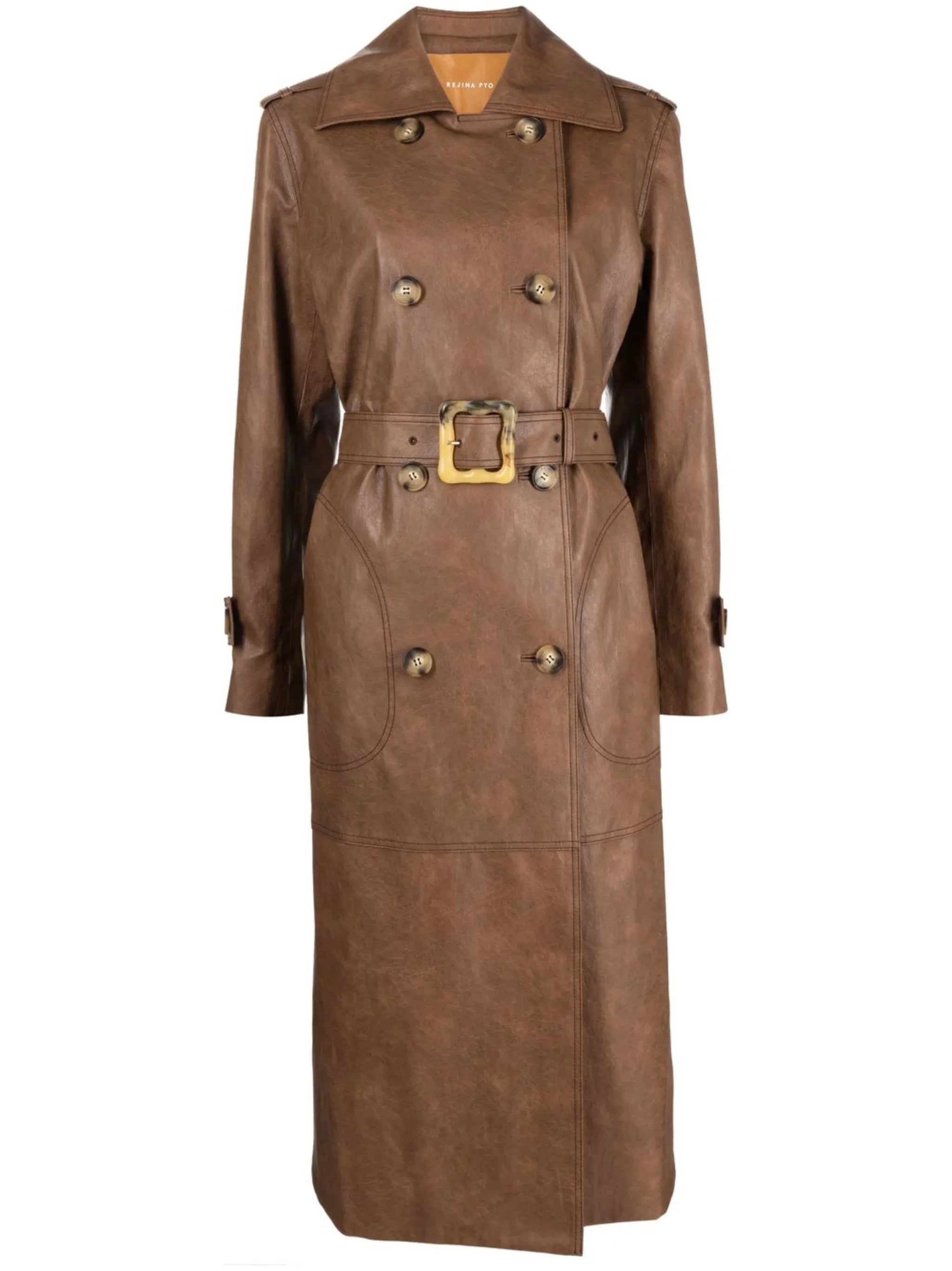 Juno double-breasted trench coat