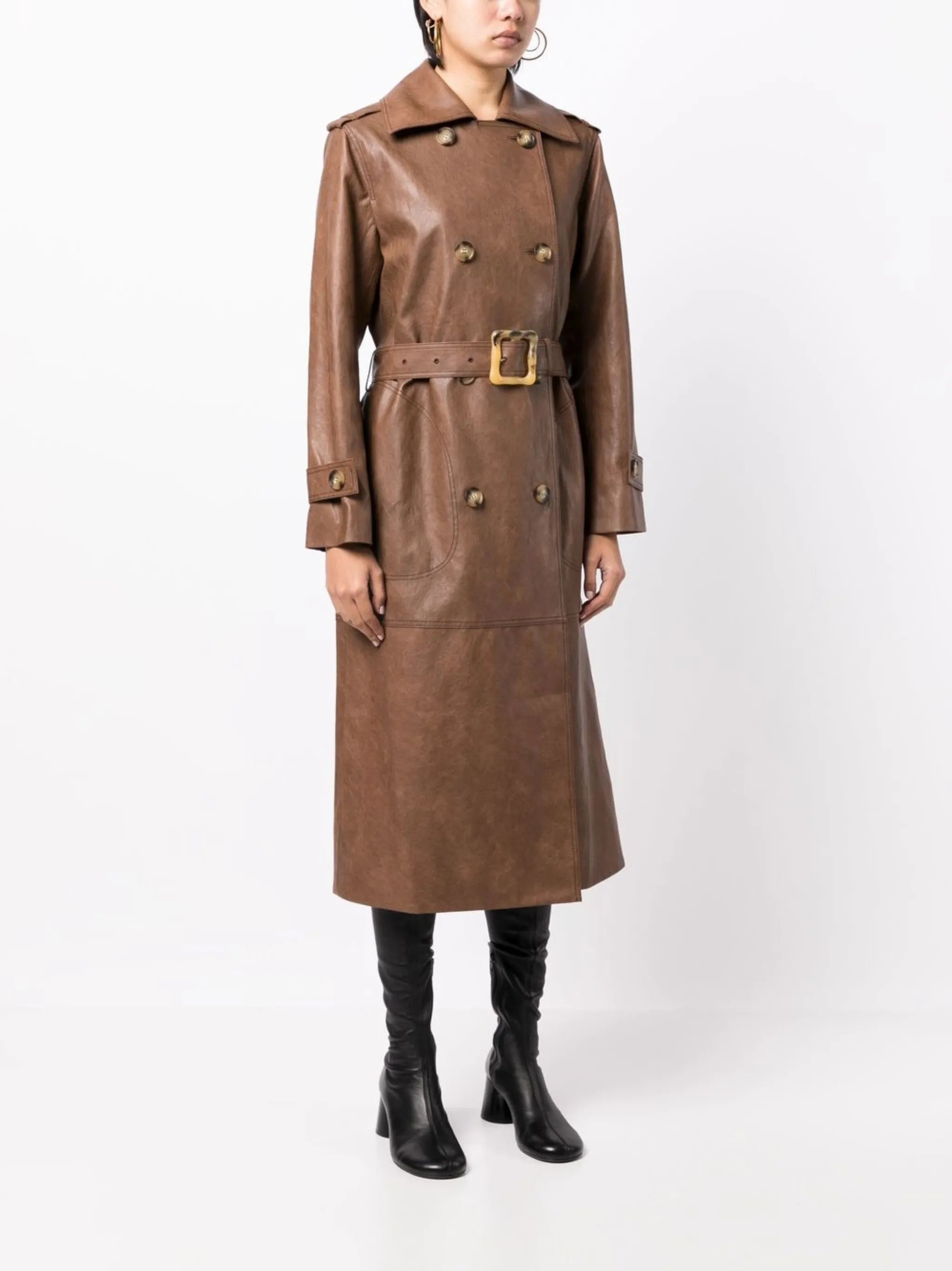 Juno double-breasted trench coat