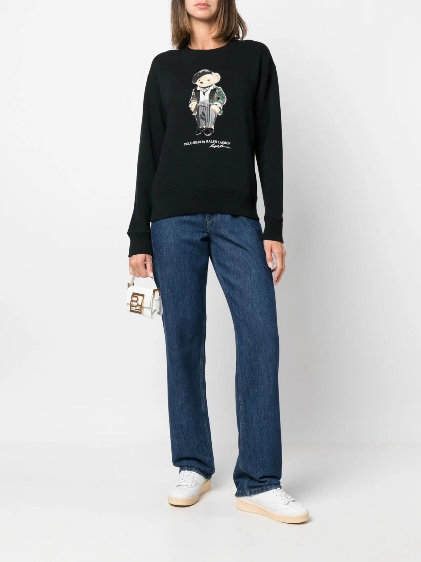 Polo Bear-print crew-neck sweatshirt