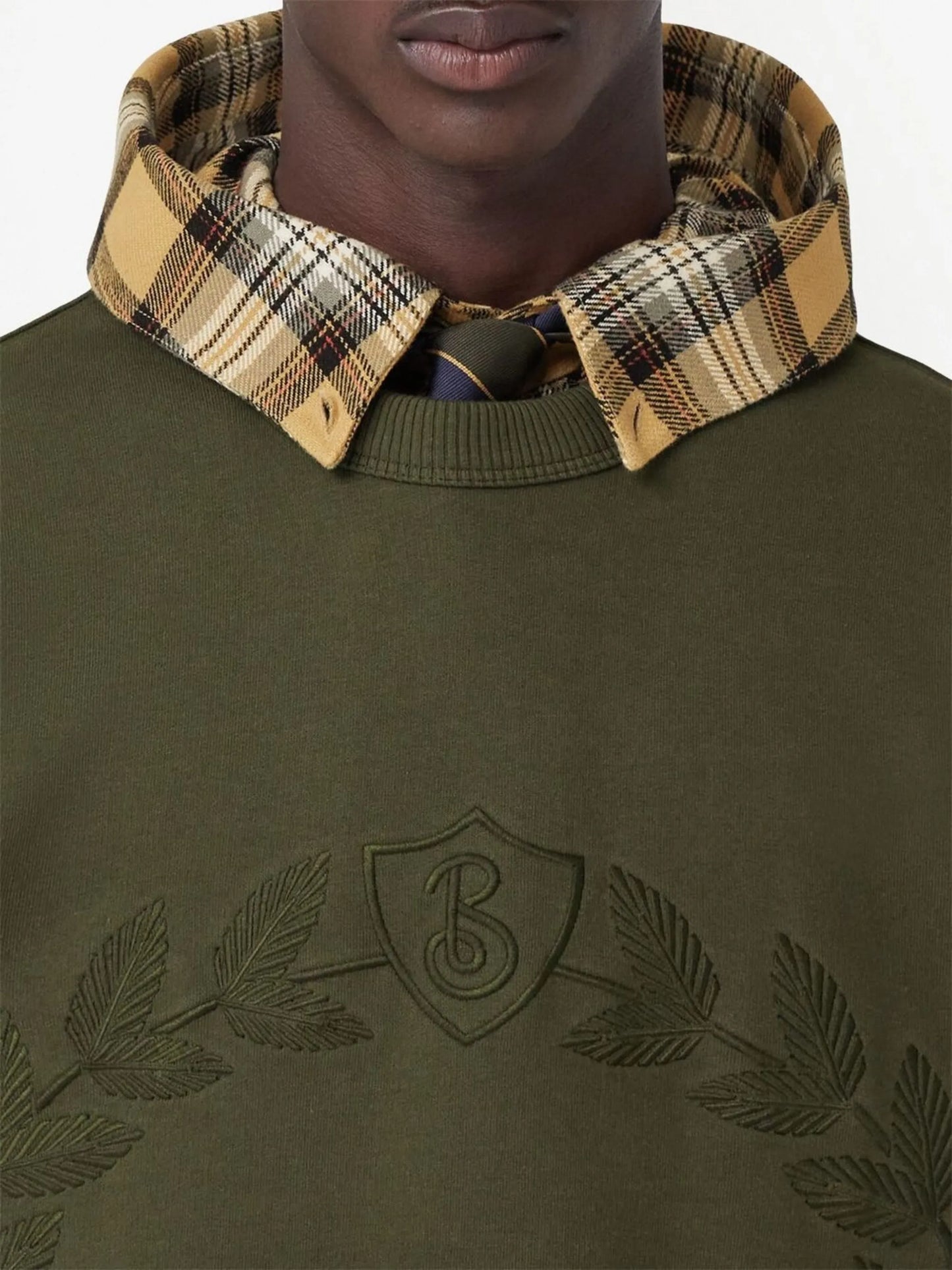 Oak Leaf Crest-embroidered sweatshirt