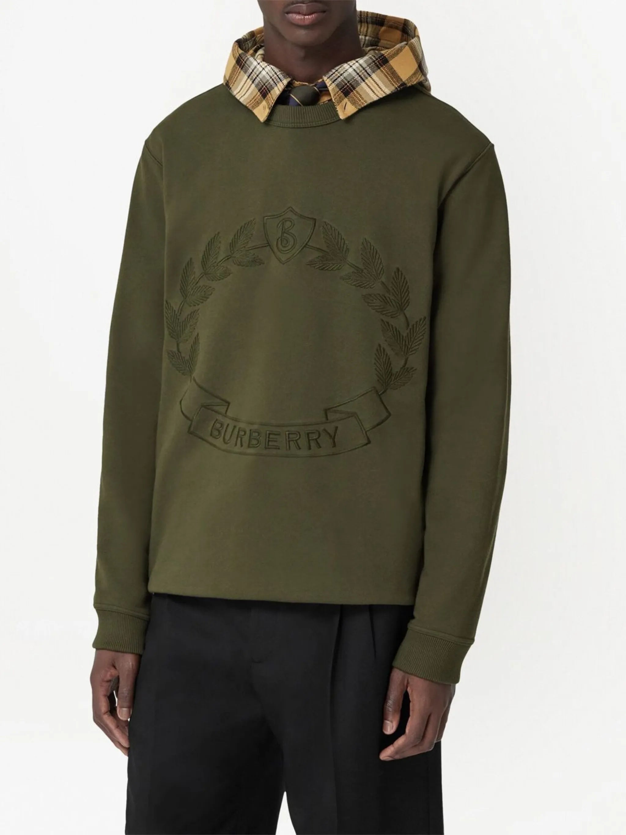 Oak Leaf Crest-embroidered sweatshirt