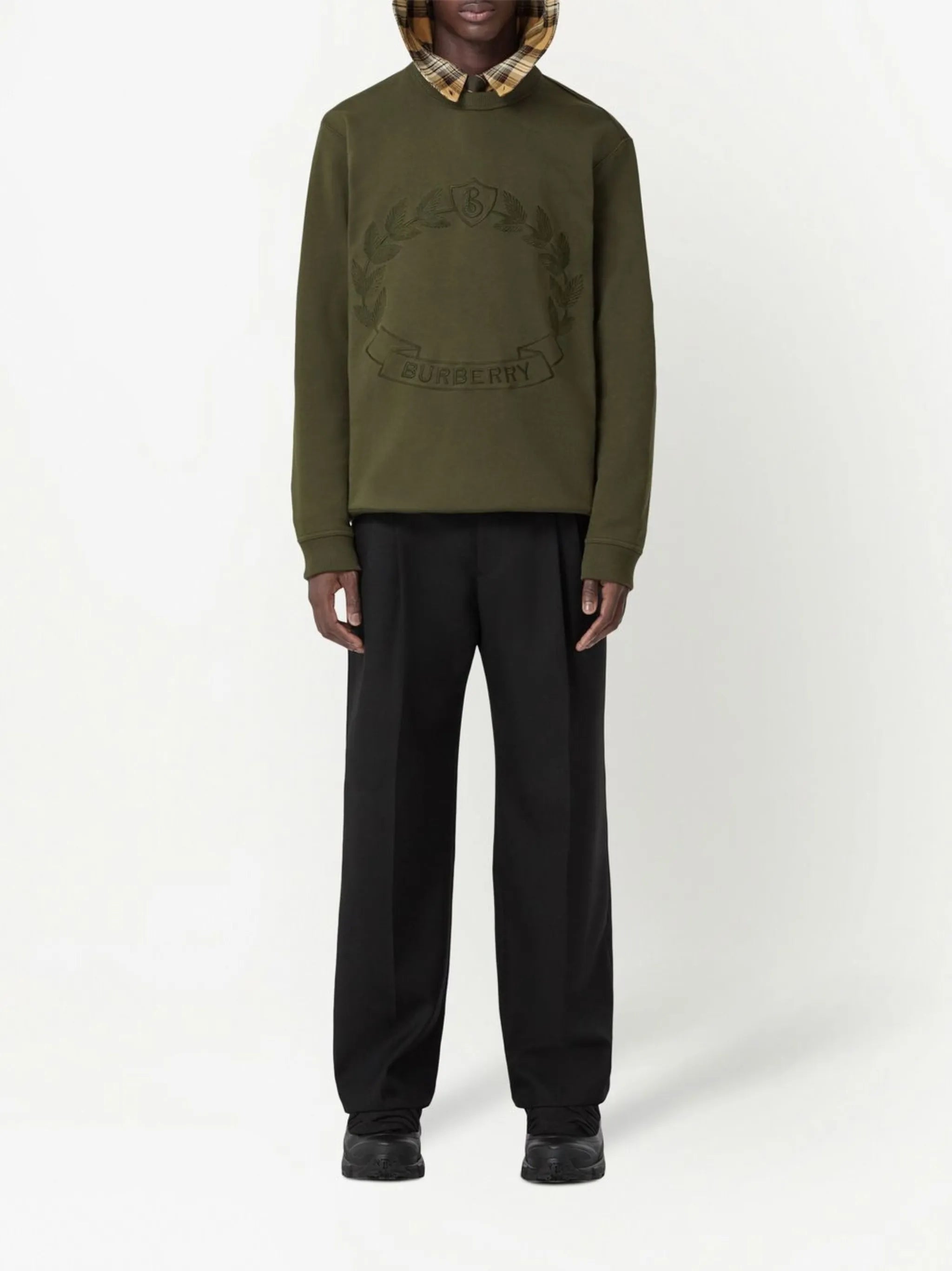 Oak Leaf Crest-embroidered sweatshirt