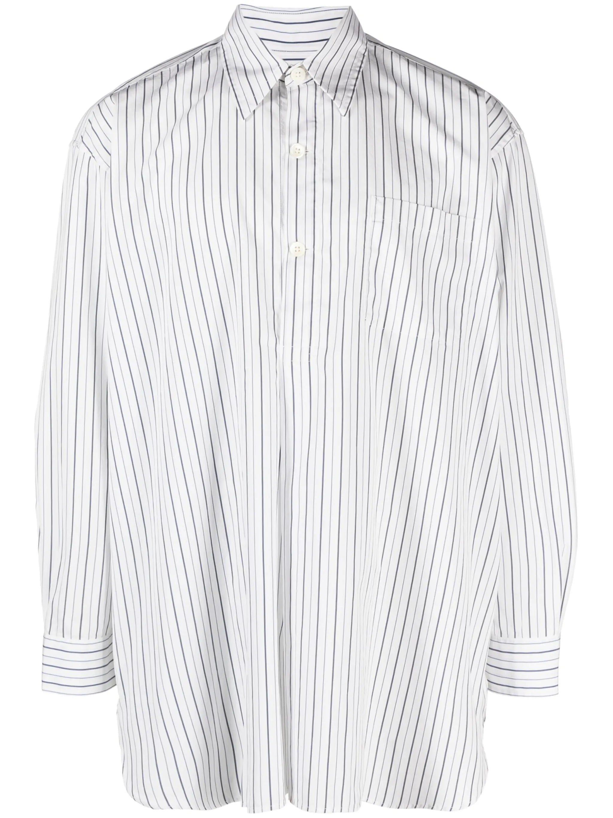 striped long-sleeve cotton shirt