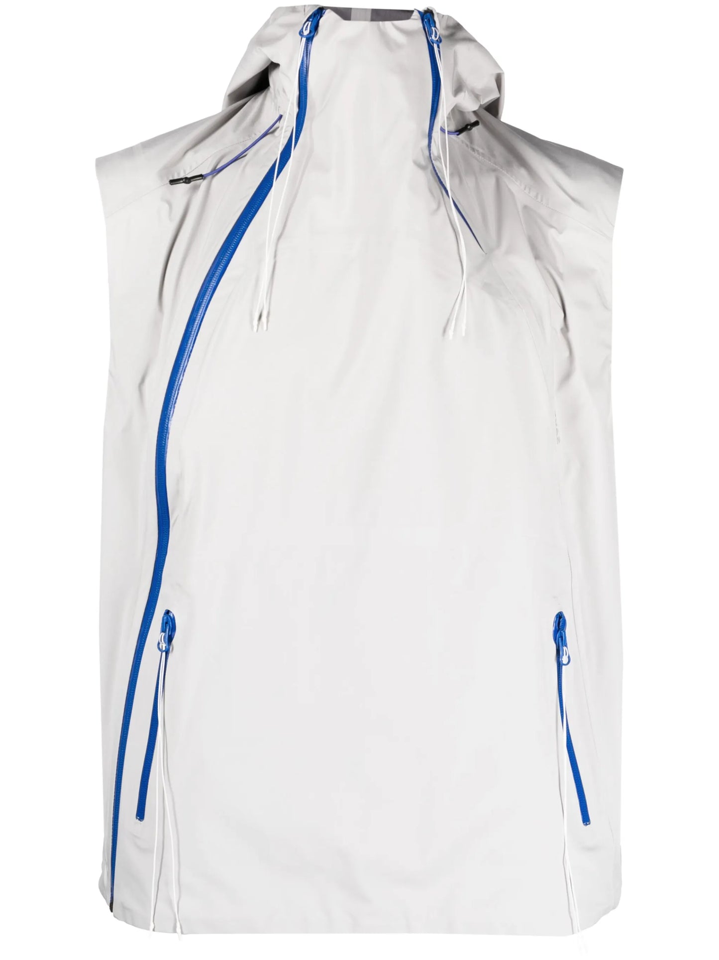 off centre-zip hooded gilet