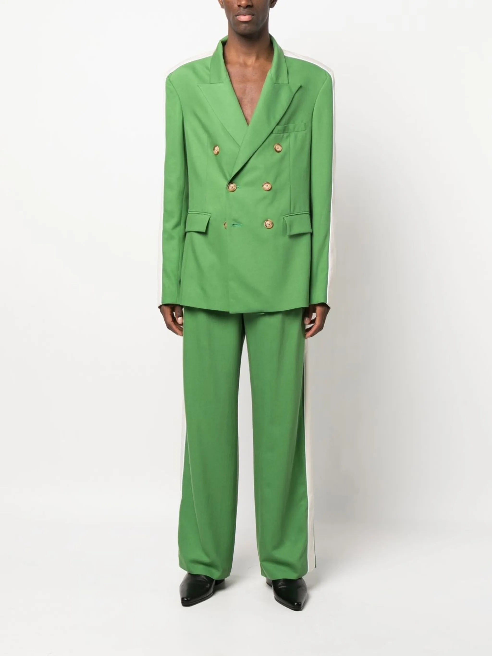 colour-block double-breasted blazer